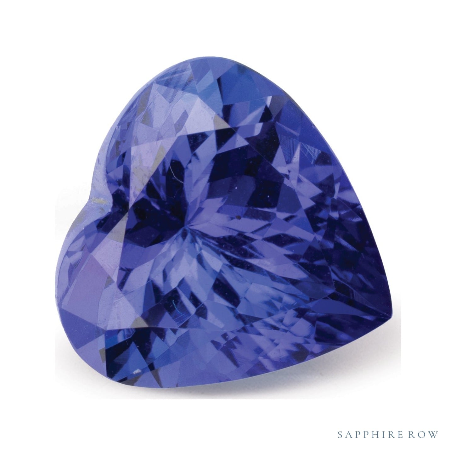 7.08 ct natural blue tanzanite from Tanzania, heart cut | Sapphire Row · cut7