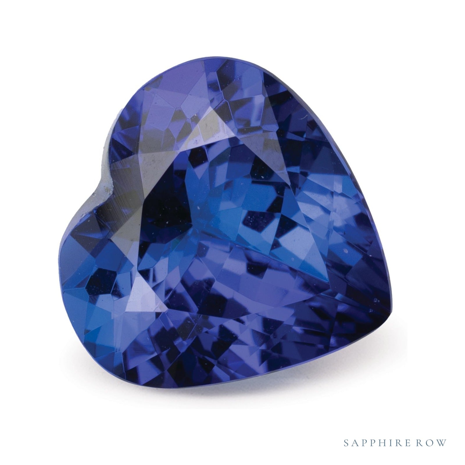 6.96 ct natural blue tanzanite from Tanzania, heart cut | Sapphire Row · cut4
