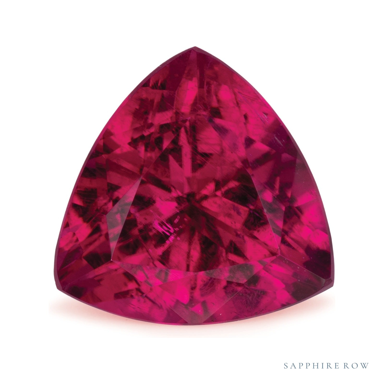 6.70 ct natural rubellite tourmaline from Nigeria, trillion cut | Sapphire Row · cut4