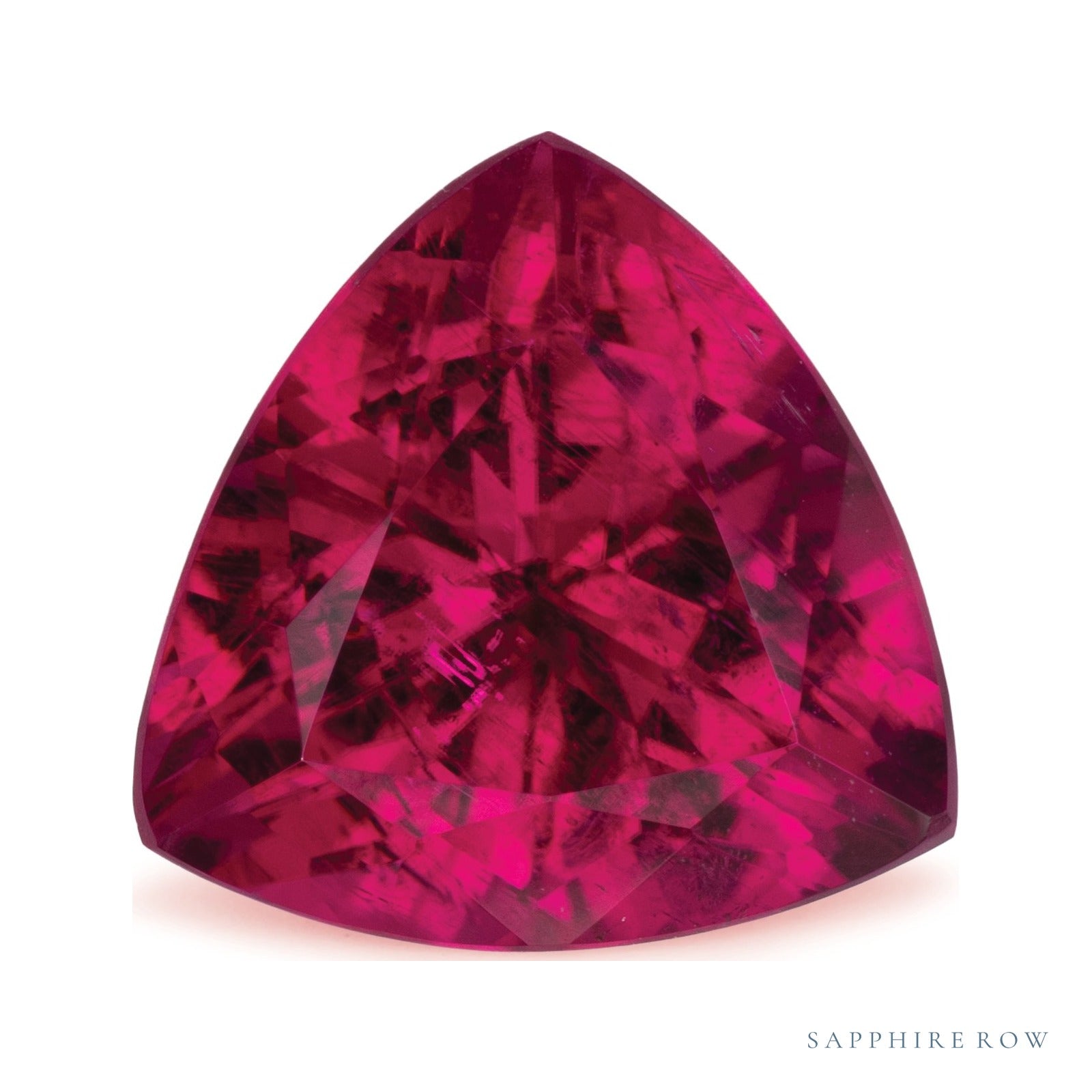 6.70 ct natural rubellite tourmaline from Nigeria, trillion cut | Sapphire Row · cut7