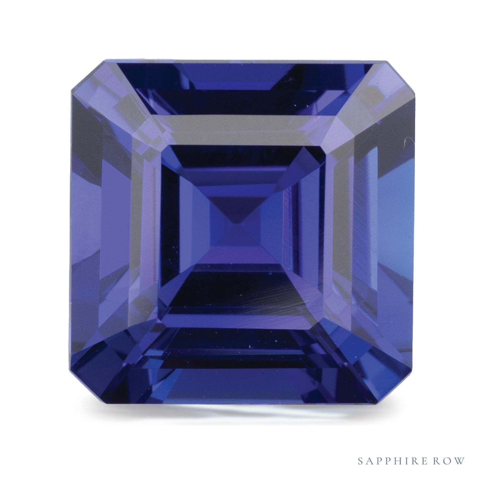 6.43 ct natural blue tanzanite from Tanzania, asscher cut | Sapphire Row · cut4