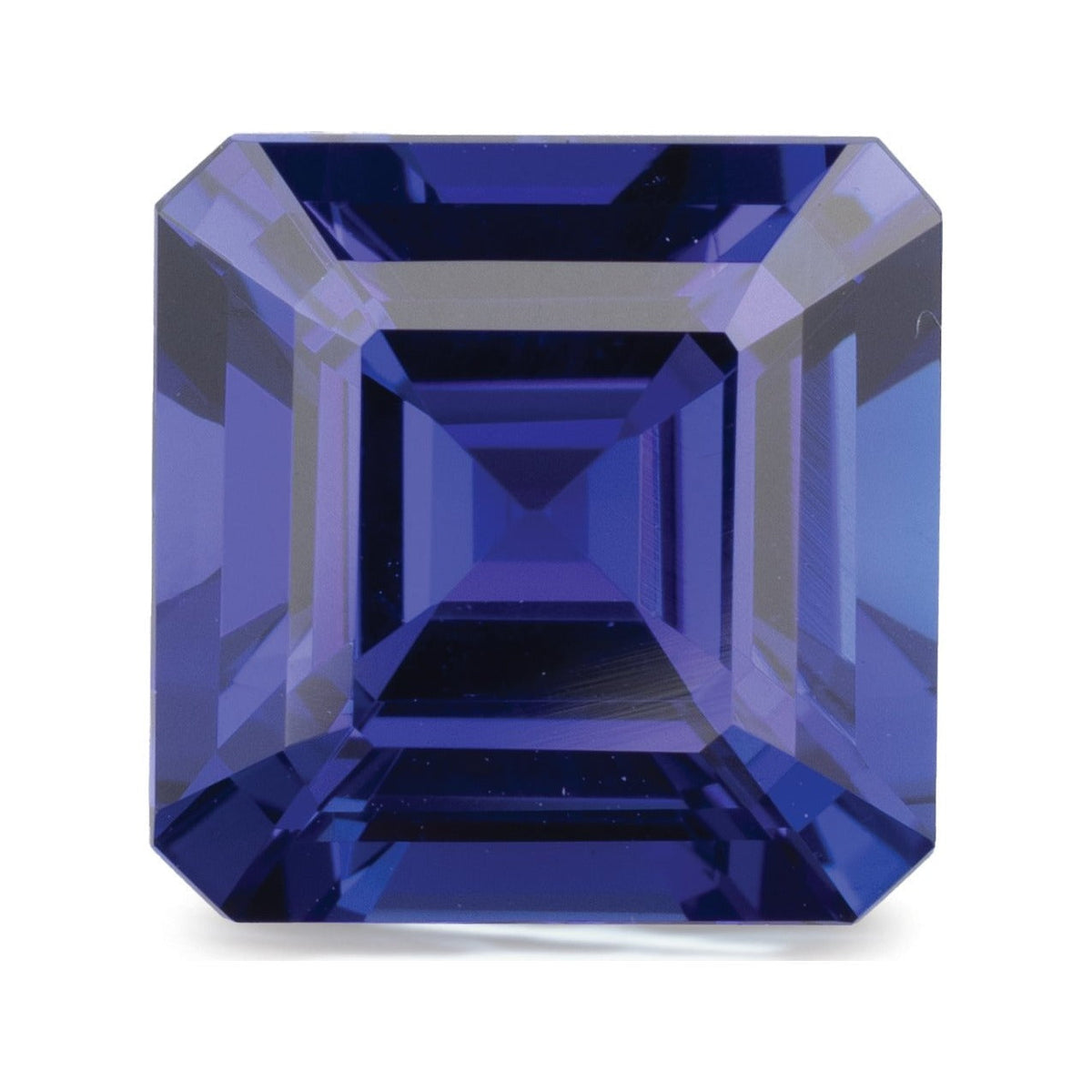 6.43 ct natural blue tanzanite from Tanzania, asscher cut | Sapphire Row · cut7