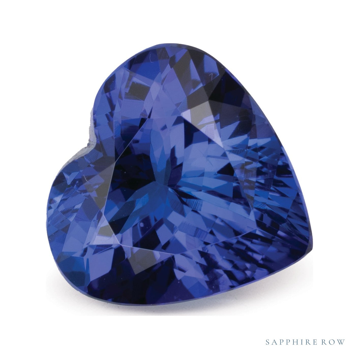 6.40 ct natural blue tanzanite from Tanzania, heart cut | Sapphire Row · cut7