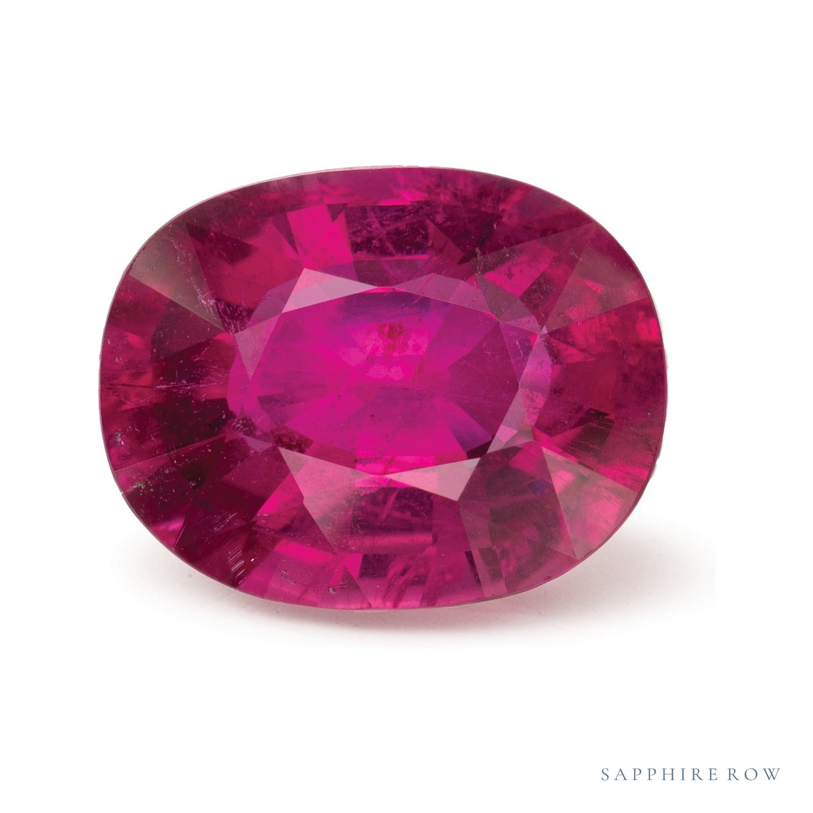 6.35 ct natural rubellite tourmaline from Nigeria, oval cut | Sapphire Row · cut4