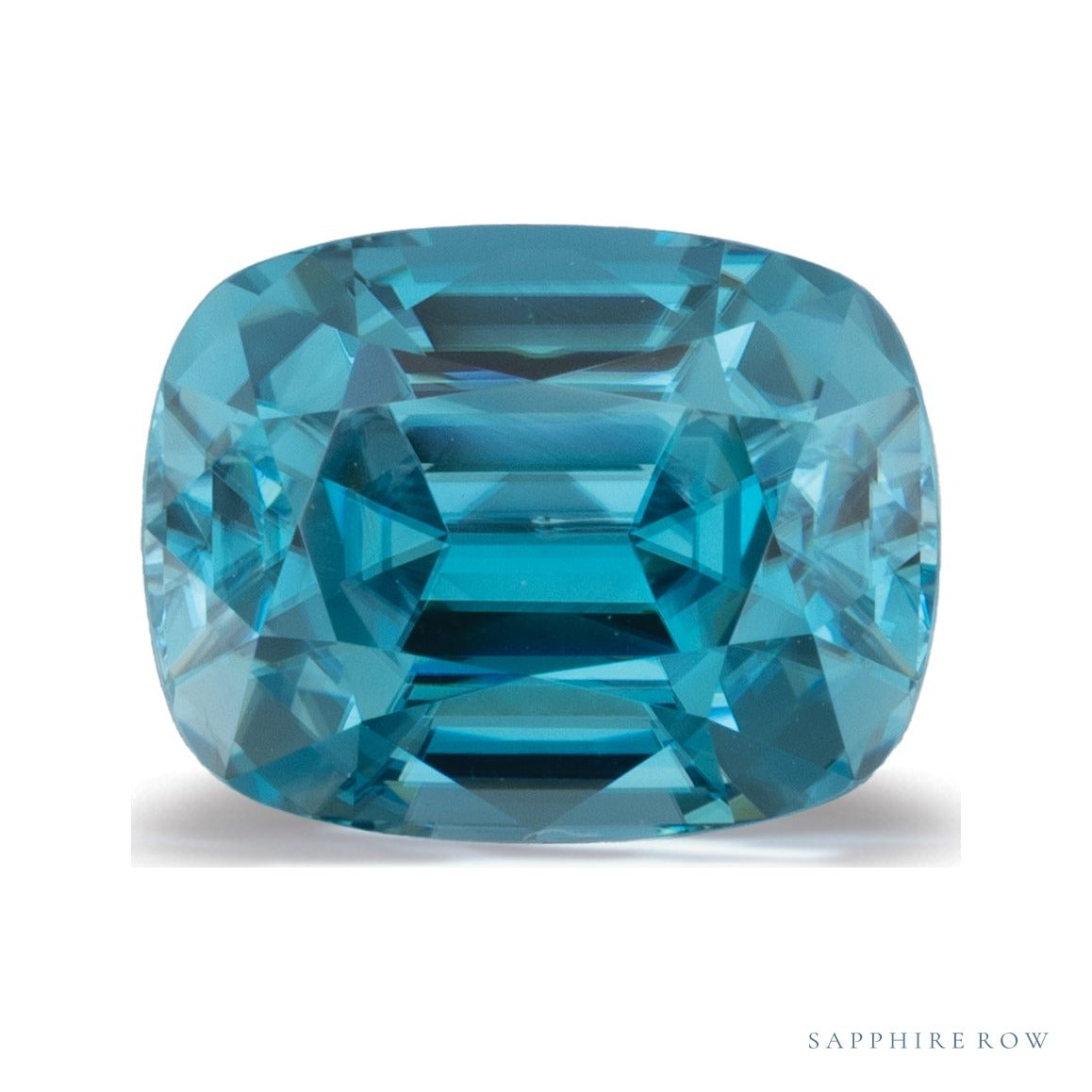 6.17 ct natural blue zircon from Cambodia, antique cushion cut | Sapphire Row · cut7