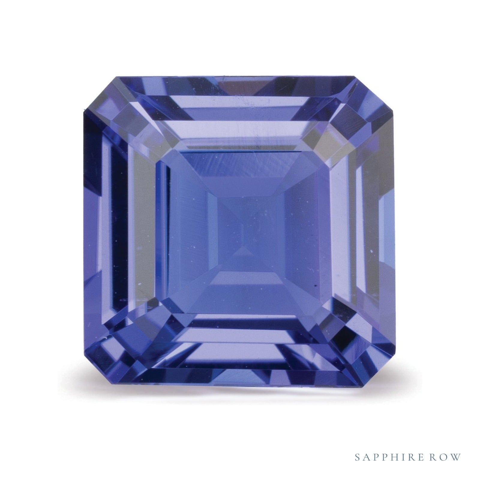 6.04 ct natural blue tanzanite from Tanzania, asscher cut | Sapphire Row · cut4