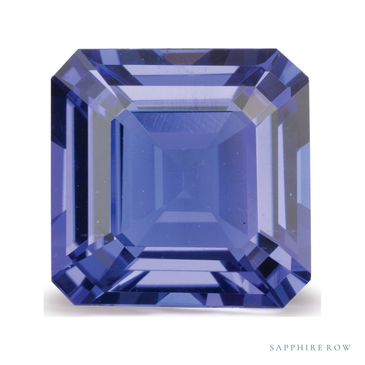6.04 ct natural blue tanzanite from Tanzania, asscher cut | Sapphire Row · cut7