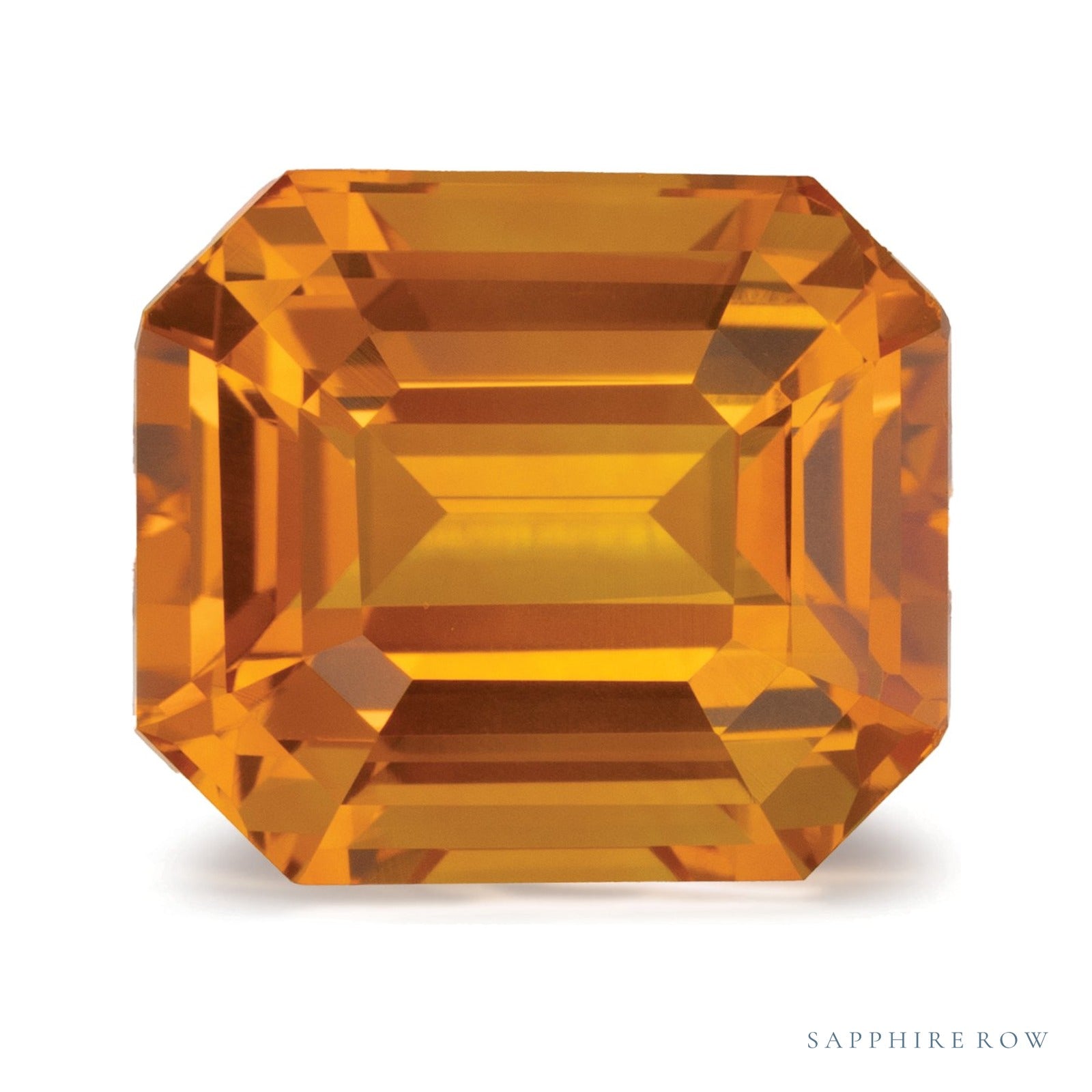 6.01 ct natural yellow sapphire from Mozambique, emerald cut | Sapphire Row · cut4