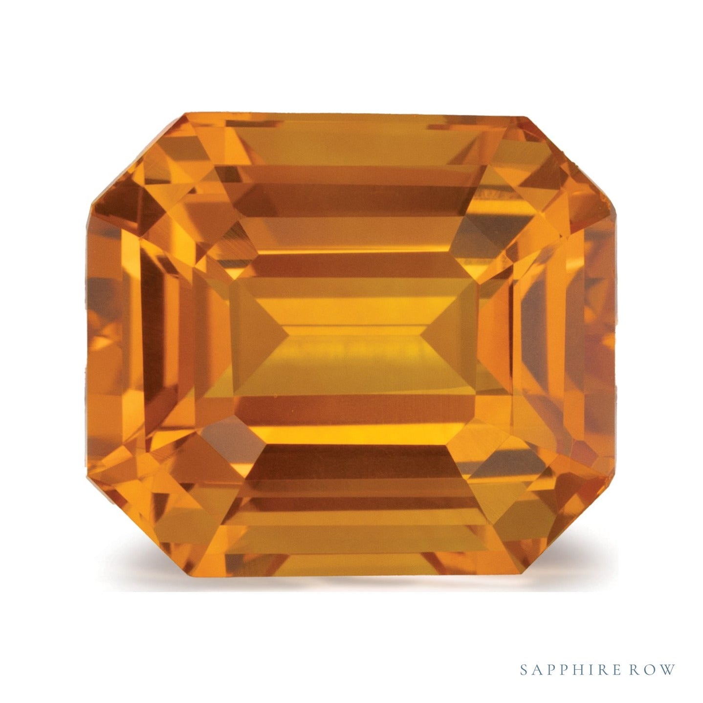 6.01 ct natural yellow sapphire from Mozambique, emerald cut | Sapphire Row · cut7