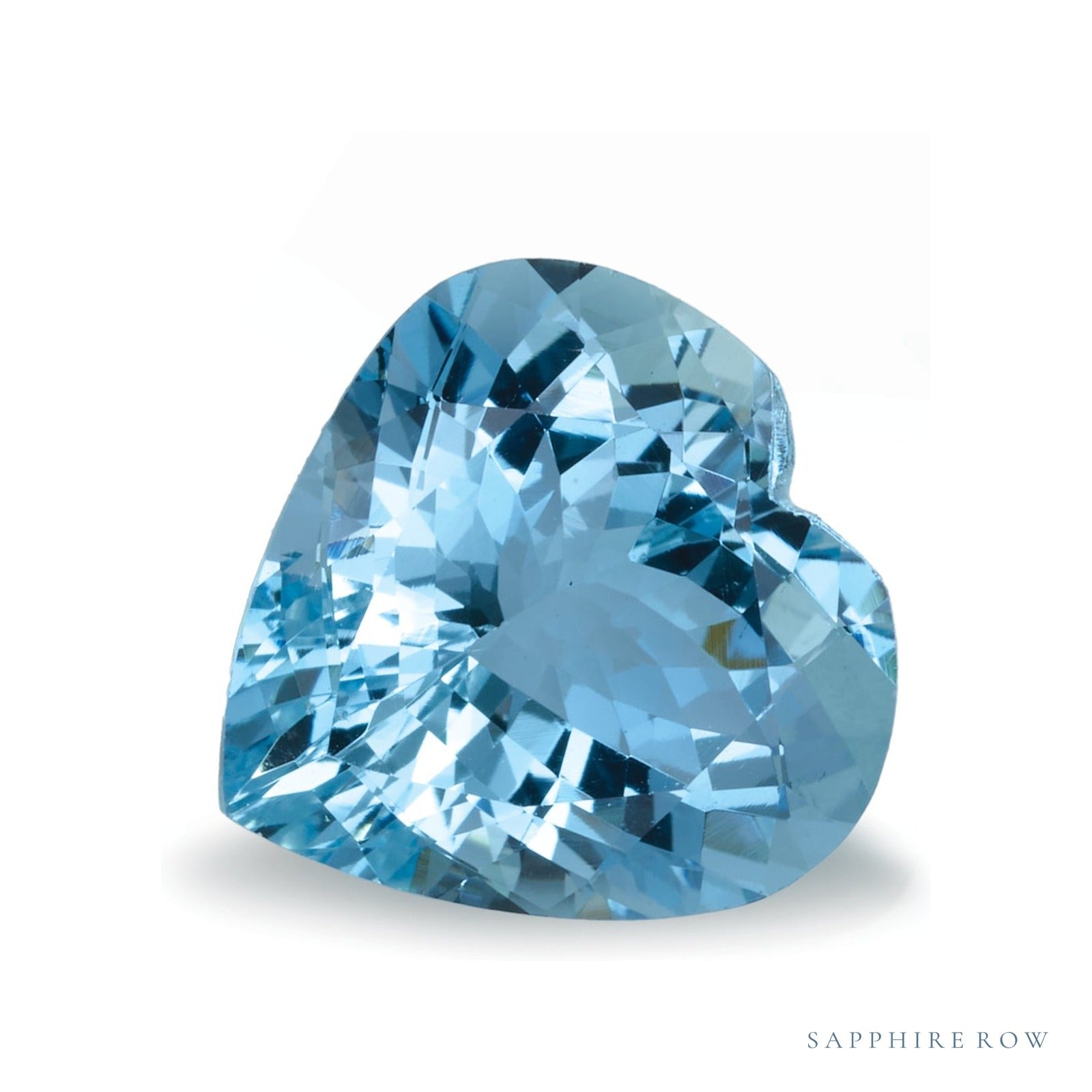 5.81 ct natural blue aquamarine from Madagascar, heart cut | Sapphire Row · cut4