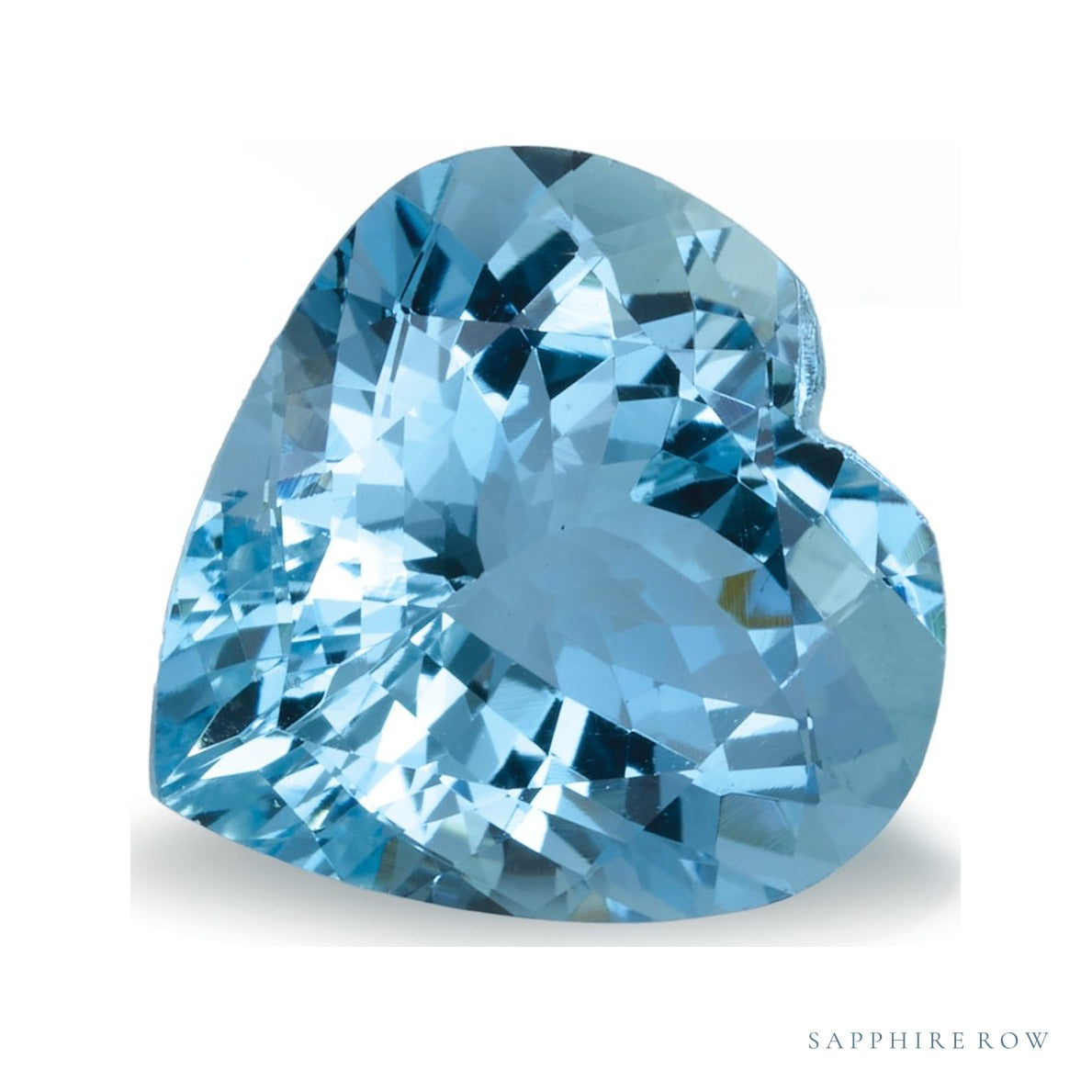 5.81 ct natural blue aquamarine from Madagascar, heart cut | Sapphire Row · cut7
