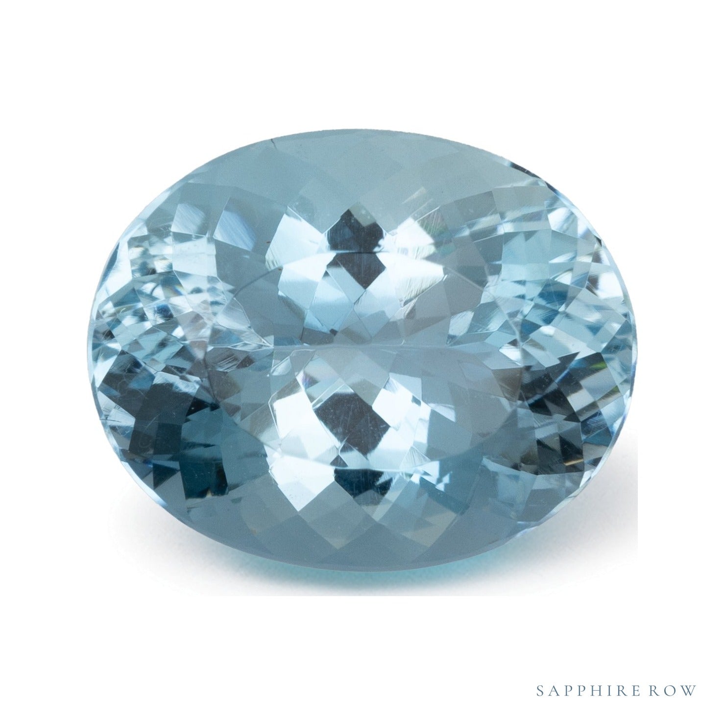 5.66 ct natural blue aquamarine from Mozambique, oval cut | Sapphire Row · cut4 · cut5