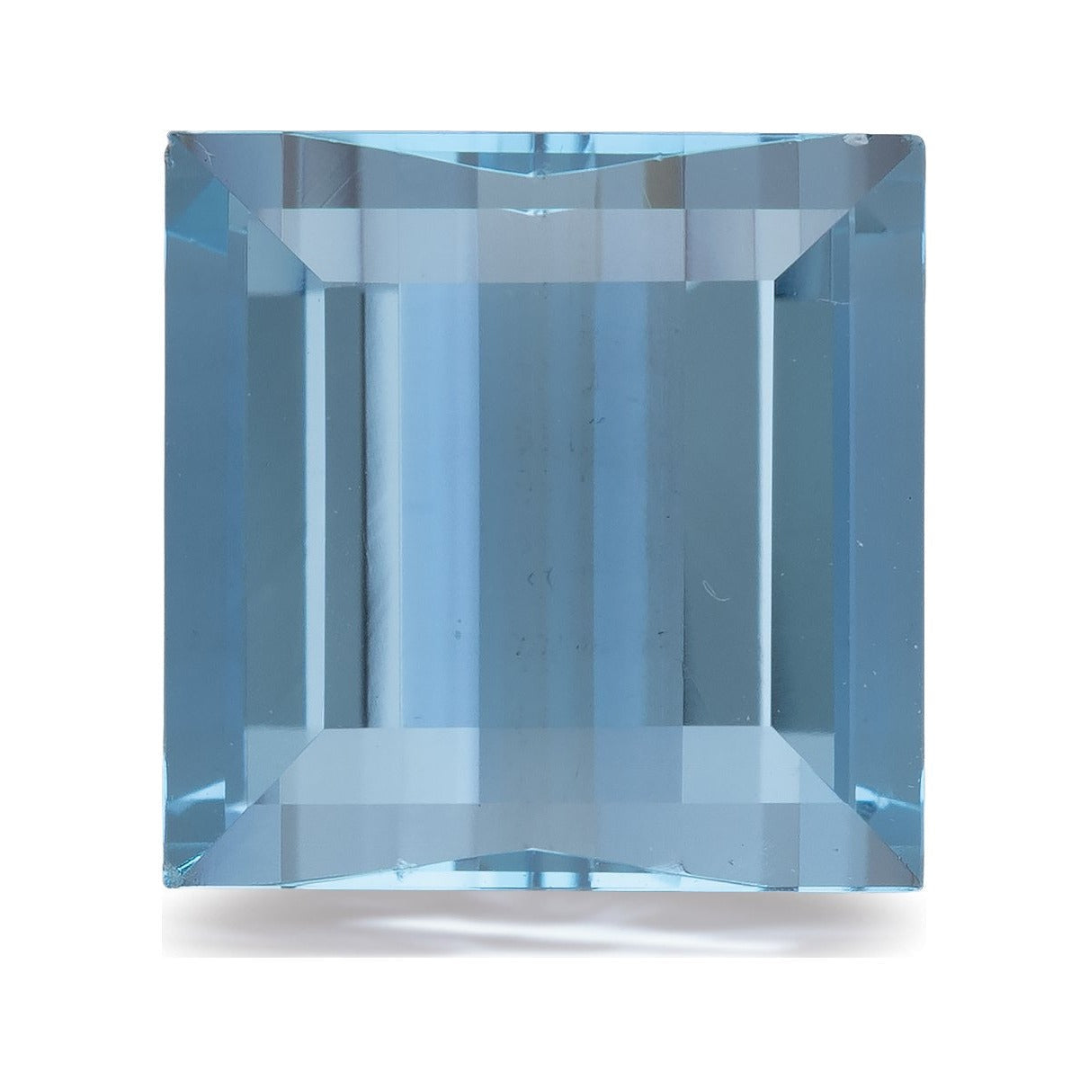 5.65 ct natural blue aquamarine from Mozambique, straight baguette cut | Sapphire Row · cut7
