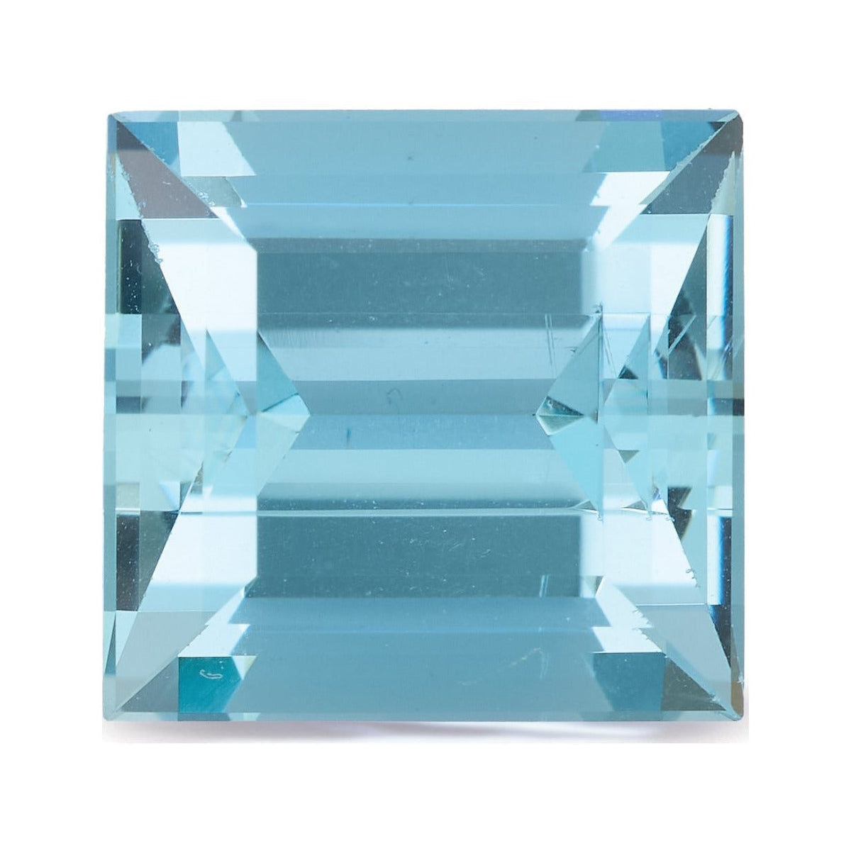 5.58 ct natural blue aquamarine from Mozambique, straight baguette cut | Sapphire Row · cut7