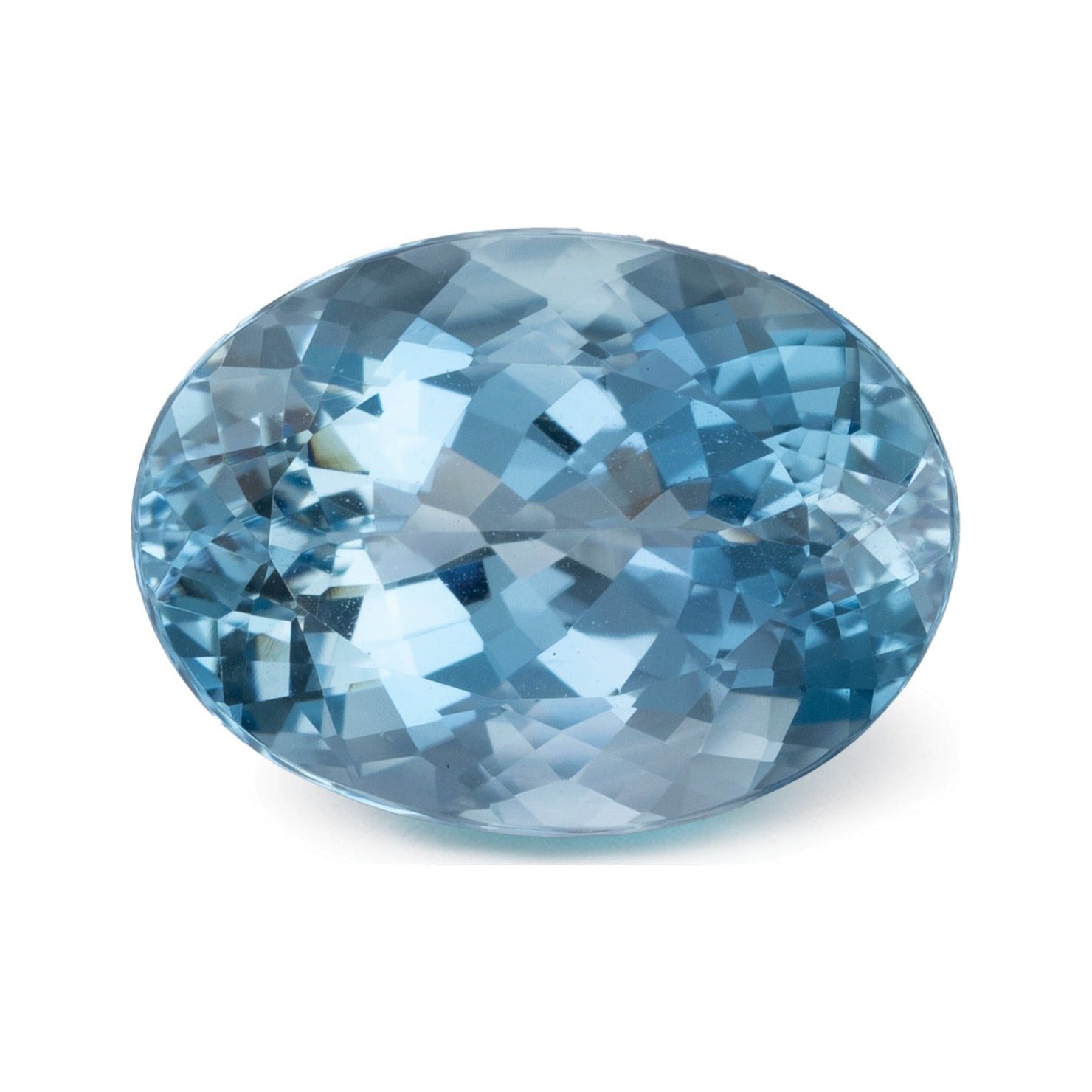 5.56 ct natural blue aquamarine from Madagascar, oval cut | Sapphire Row · cut7
