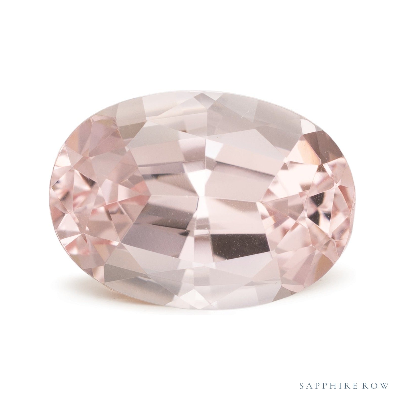 5.52 ct natural pink morganite from Mozambique, oval cut | Sapphire Row · cut4