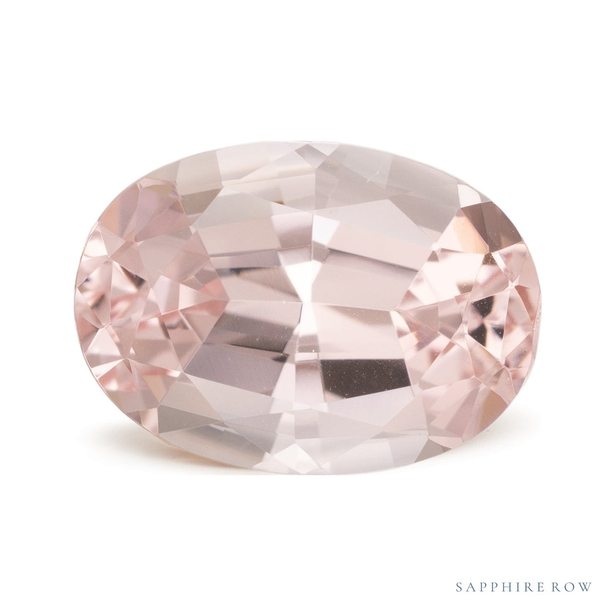 5.52 ct natural pink morganite from Mozambique, oval cut | Sapphire Row · cut7