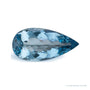 5.41 ct natural blue aquamarine from Mozambique, pear cut | Sapphire Row · cut7