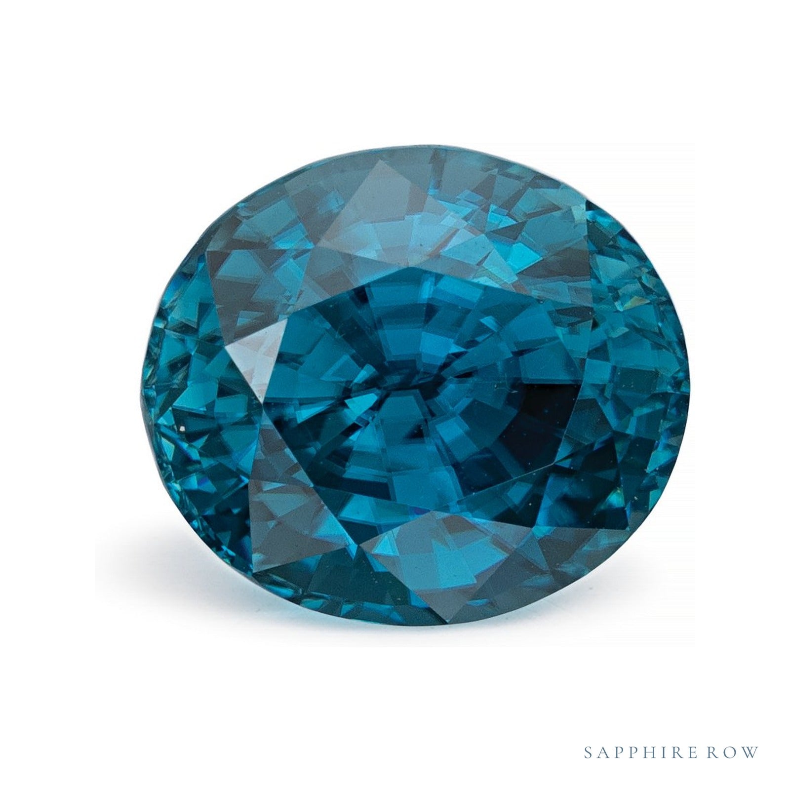 5.26 ct natural blue zircon from Cambodia, oval cut | Sapphire Row · cut4