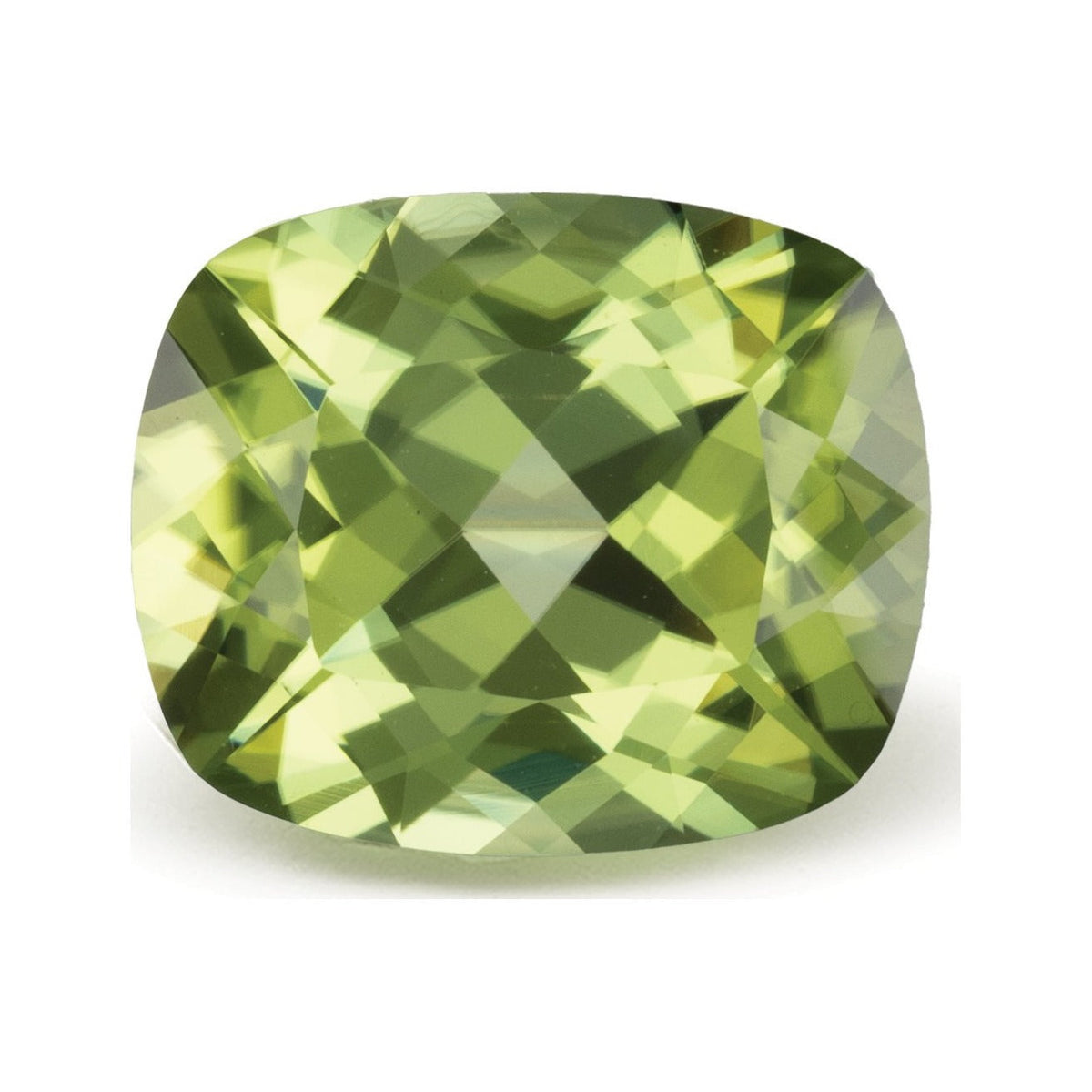 5.14 ct natural green peridot from Pakistan, antique cushion cut | Sapphire Row · cut7