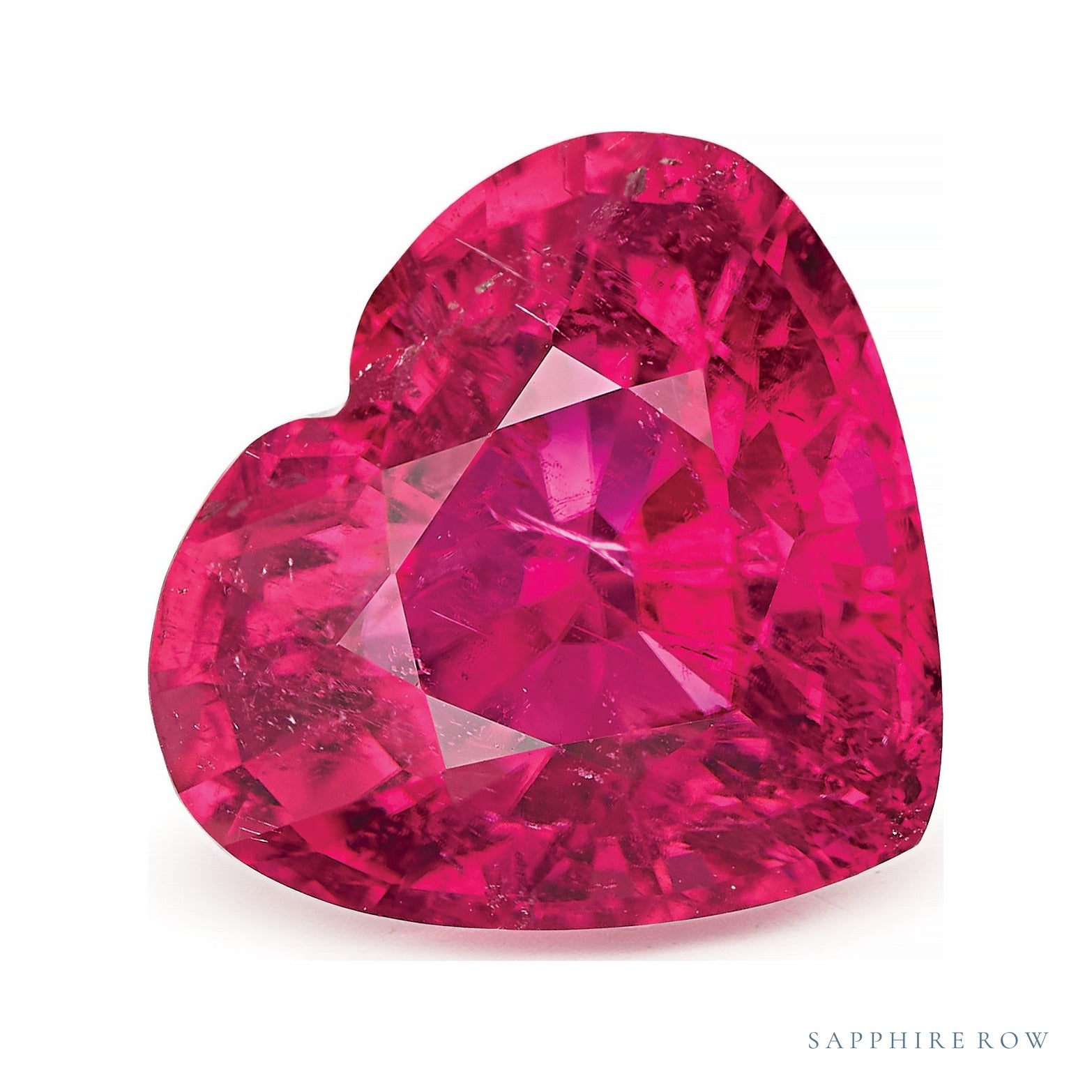 5.14 ct natural rubellite tourmaline from Nigeria, heart cut | Sapphire Row · cut4 · cut5