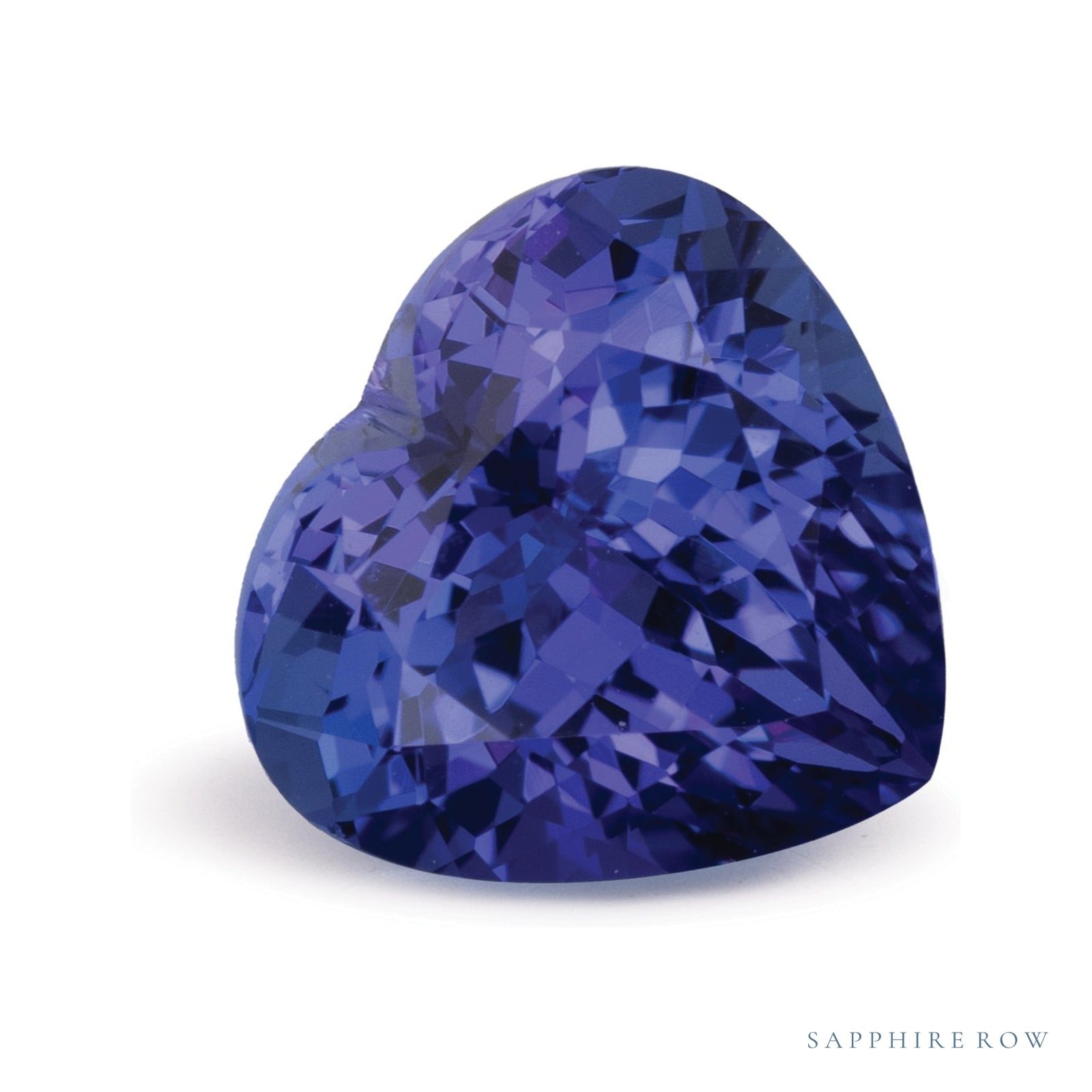 5.07 ct natural blue tanzanite from Tanzania, heart cut | Sapphire Row · cut4