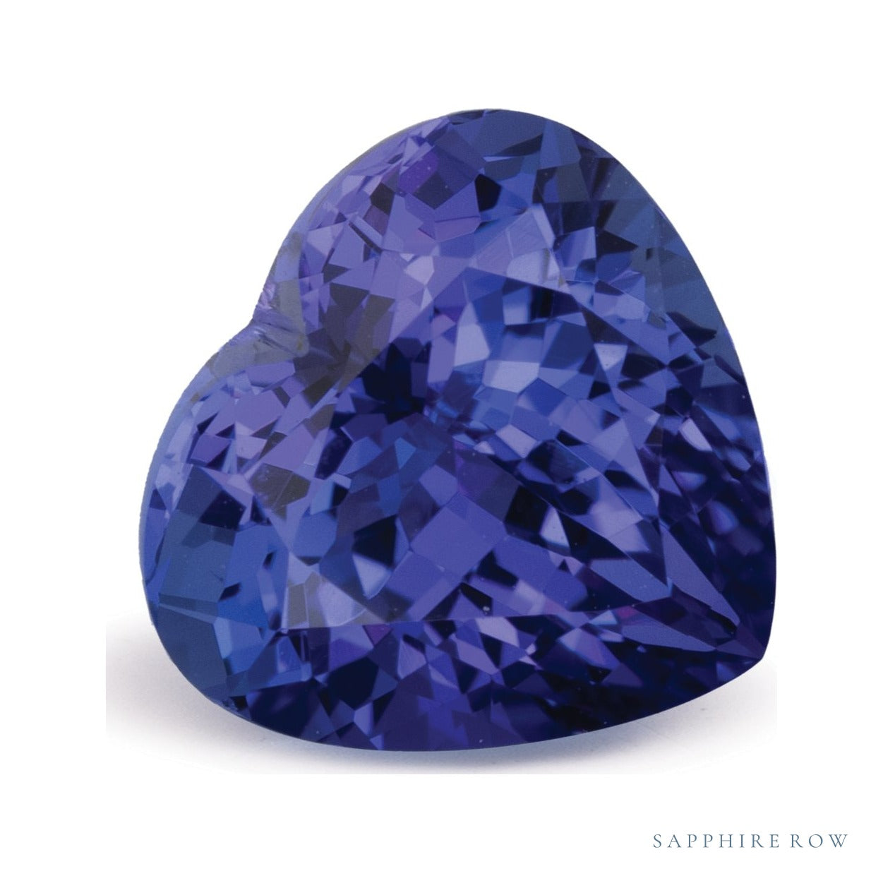 5.07 ct natural blue tanzanite from Tanzania, heart cut | Sapphire Row · cut7