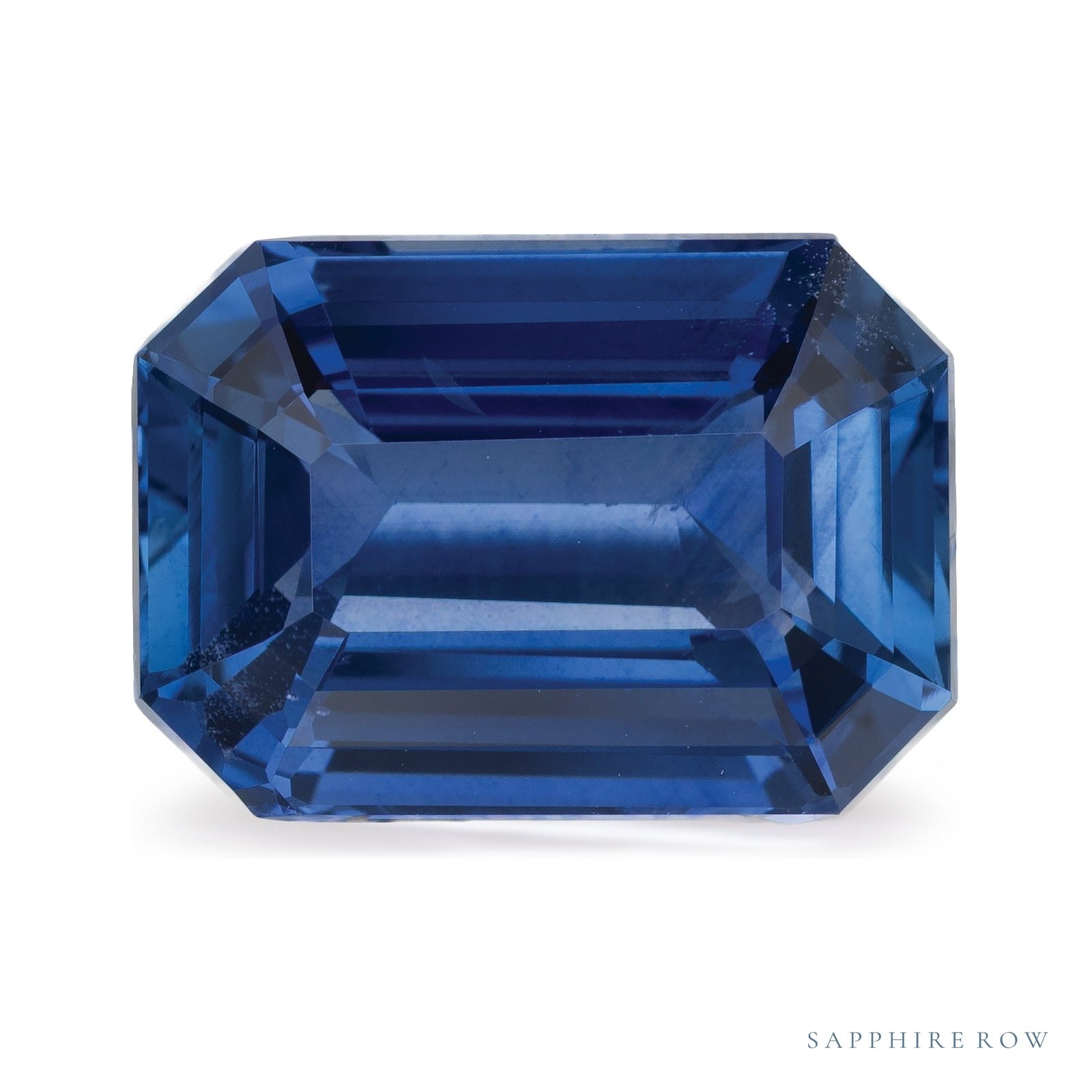 5.00 ct natural blue sapphire from Sri Lanka, emerald cut | Sapphire Row · cut4