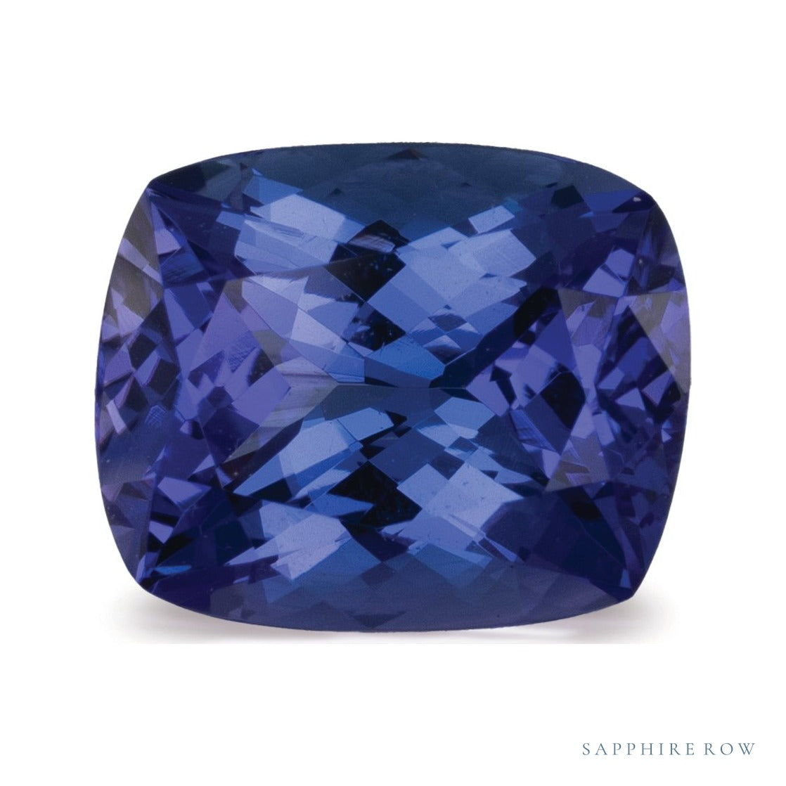 4.96 ct natural blue tanzanite from Tanzania, antique cushion cut | Sapphire Row · cut7