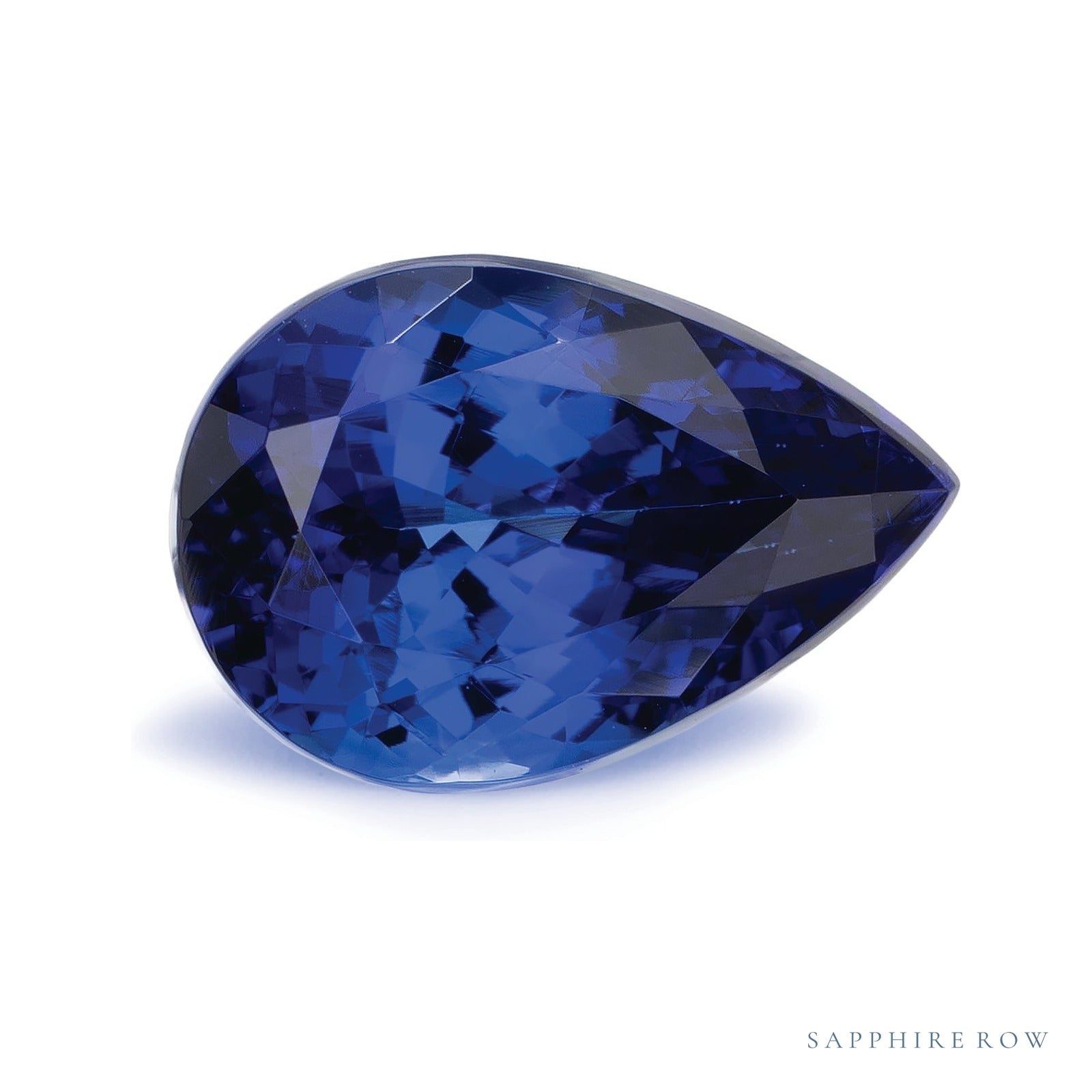 4.85 ct natural blue tanzanite from Tanzania, pear cut | Sapphire Row · cut4