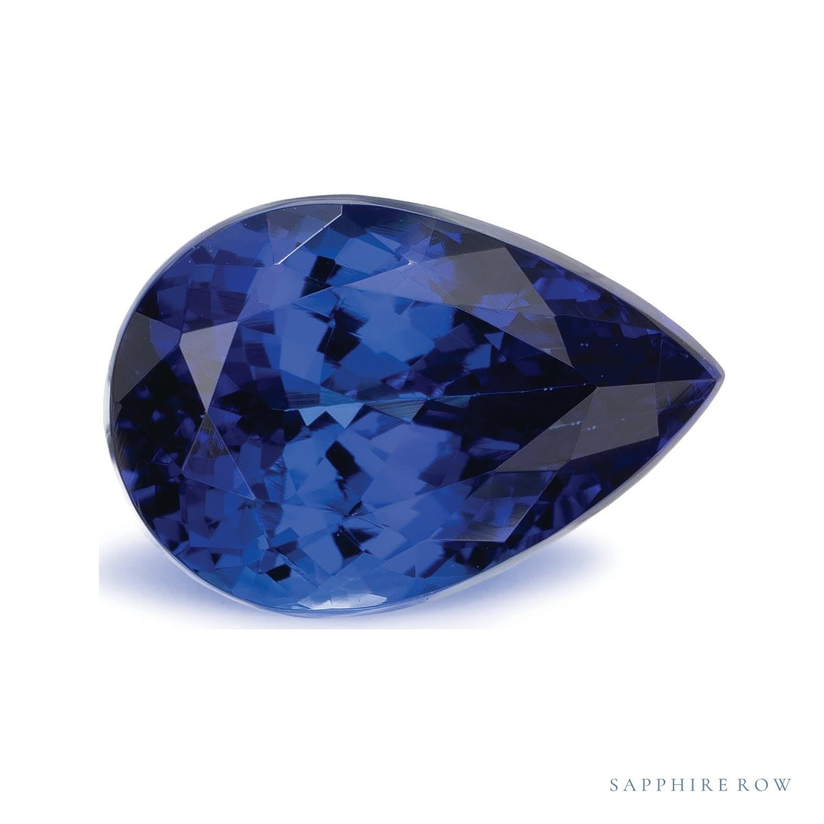 4.85 ct natural blue tanzanite from Tanzania, pear cut | Sapphire Row · cut7