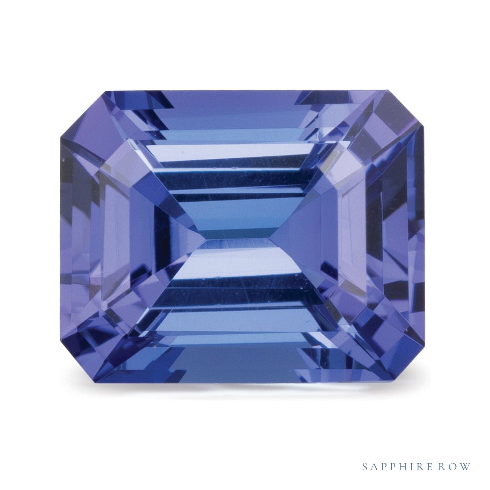 4.81 ct natural blue tanzanite from Tanzania, emerald cut | Sapphire Row · cut4