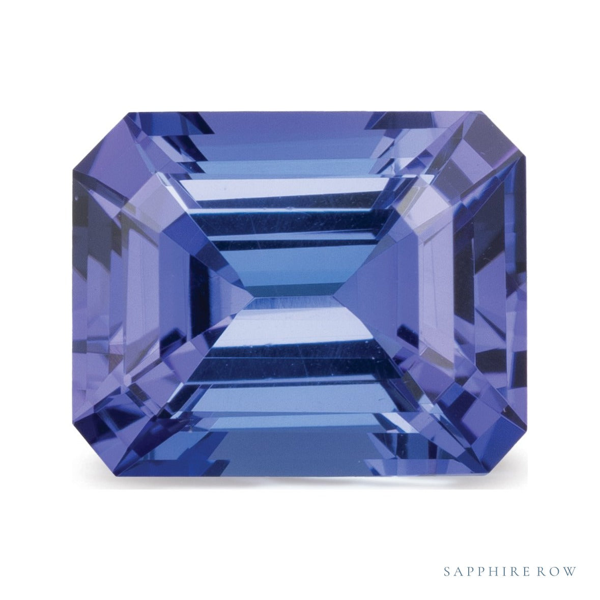 4.81 ct natural blue tanzanite from Tanzania, emerald cut | Sapphire Row · cut7