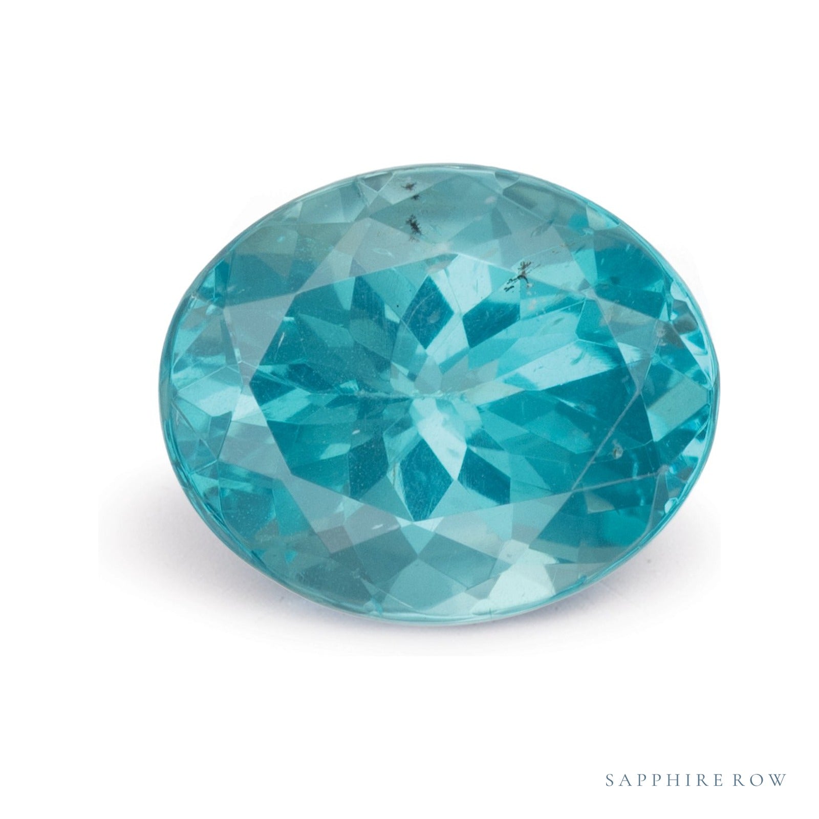 4.73 ct natural blue apatite from Madagascar, oval cut | Sapphire Row · cut4