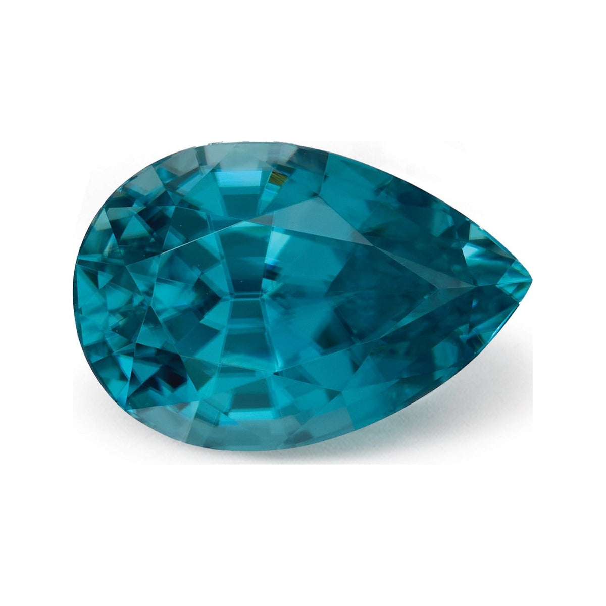 4.69 ct natural blue zircon from Cambodia, pear cut | Sapphire Row · cut7