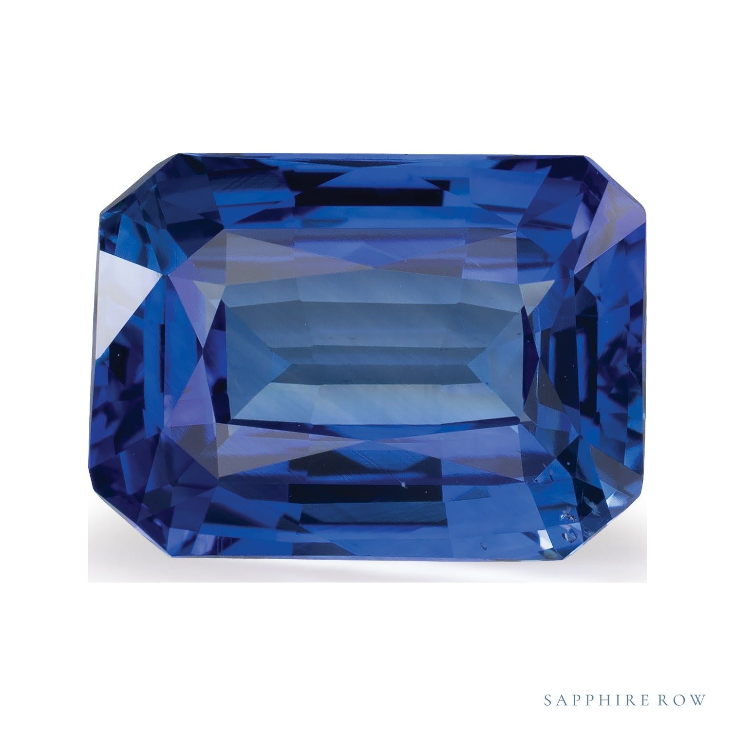 4.58 ct natural blue sapphire from Sri Lanka, radiant cut | Sapphire Row · cut7
