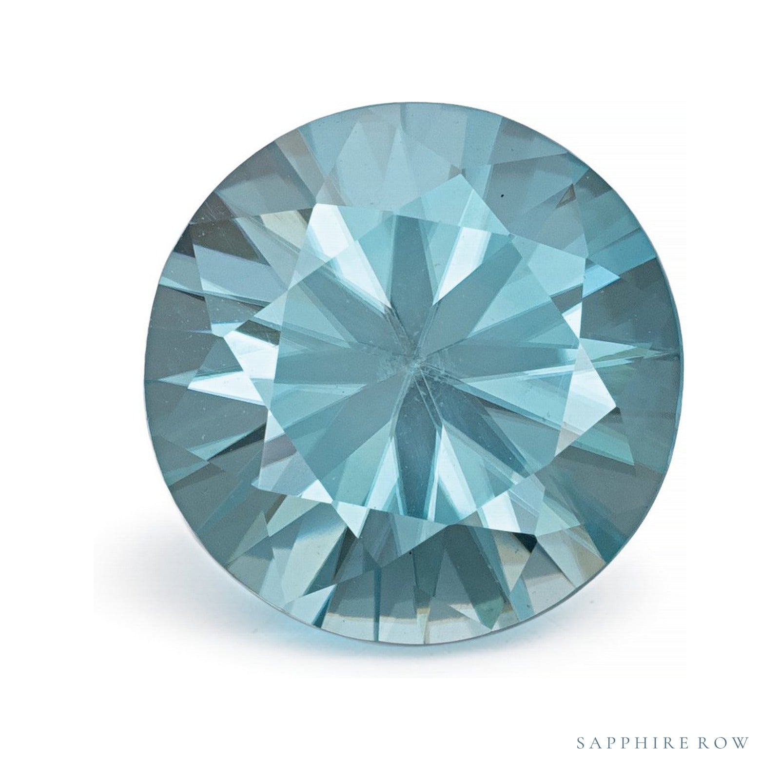 4.53 ct natural blue zircon from Cambodia, round cut | Sapphire Row · cut4