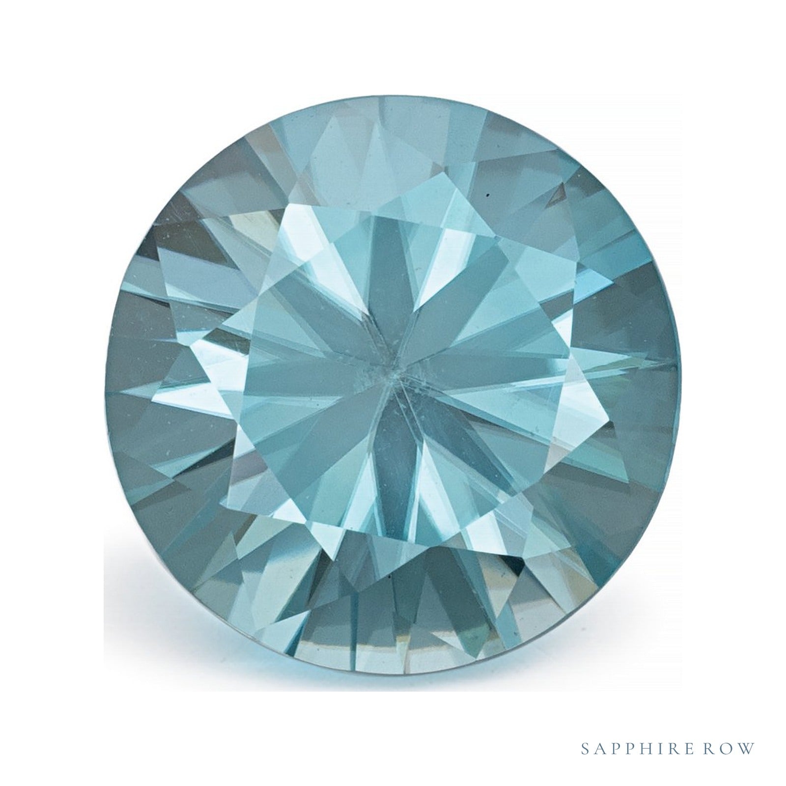4.53 ct natural blue zircon from Cambodia, round cut | Sapphire Row · cut4