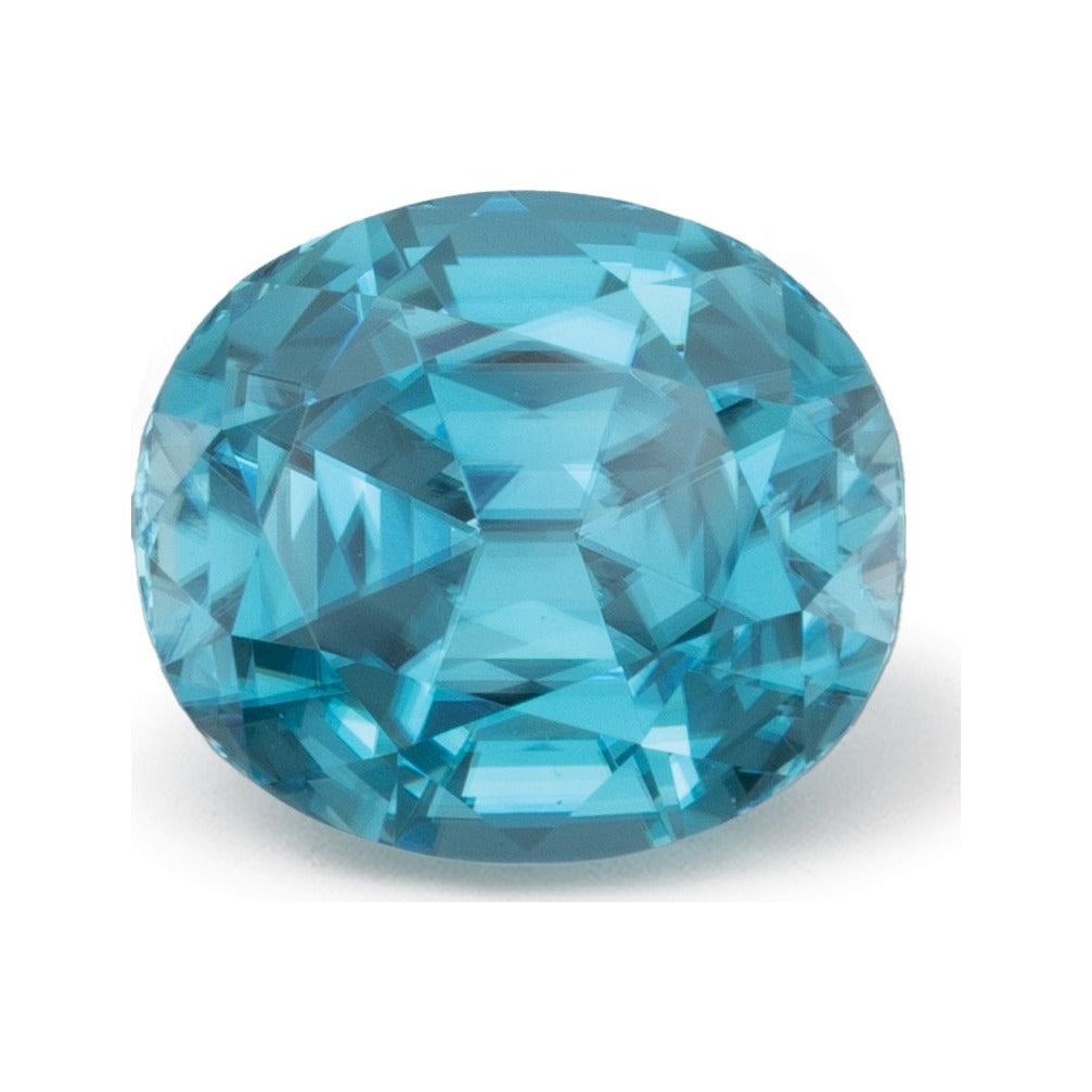 4.51 ct natural blue zircon from Cambodia, oval cut | Sapphire Row · cut7