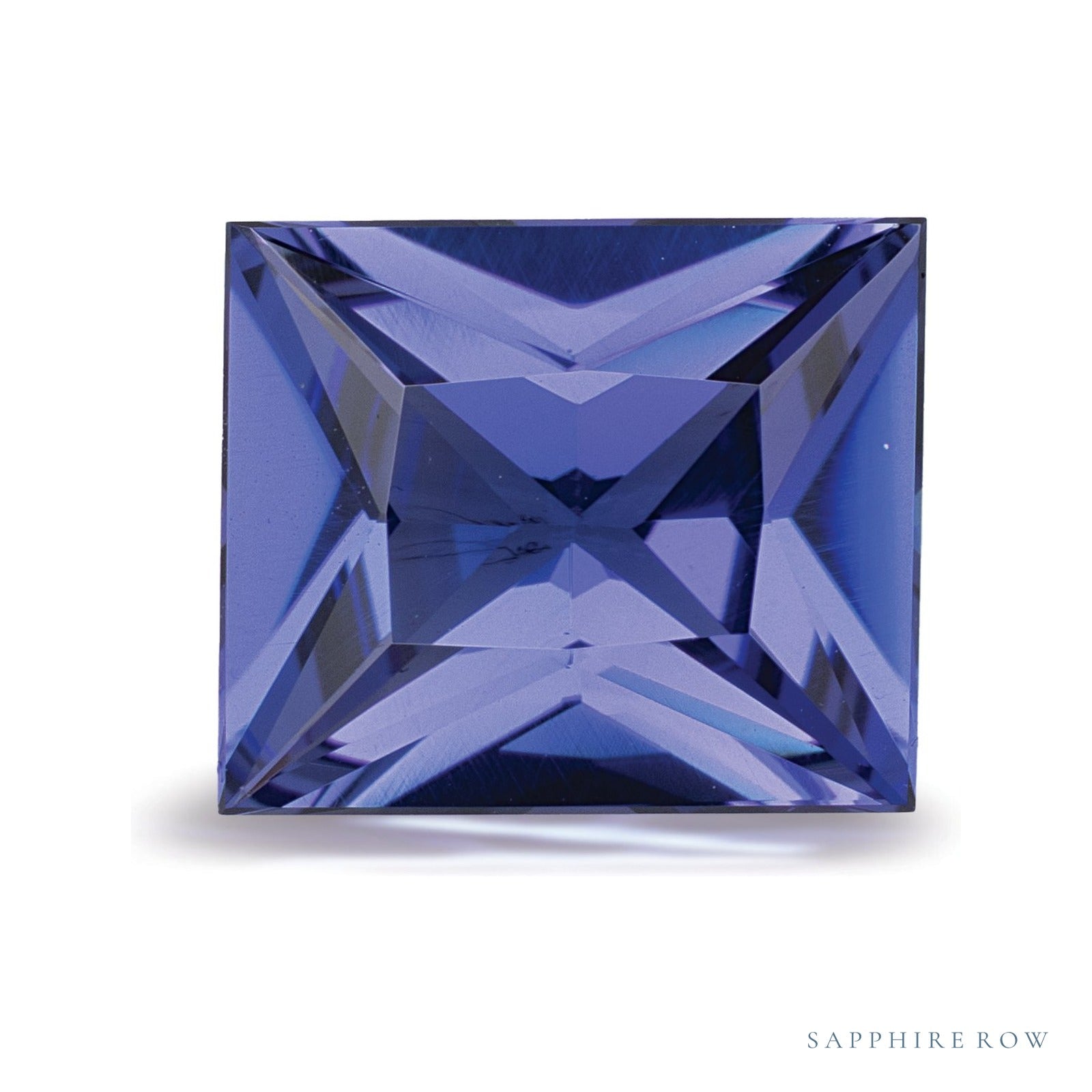 4.46 ct natural blue tanzanite from Tanzania, straight baguette cut | Sapphire Row · cut4