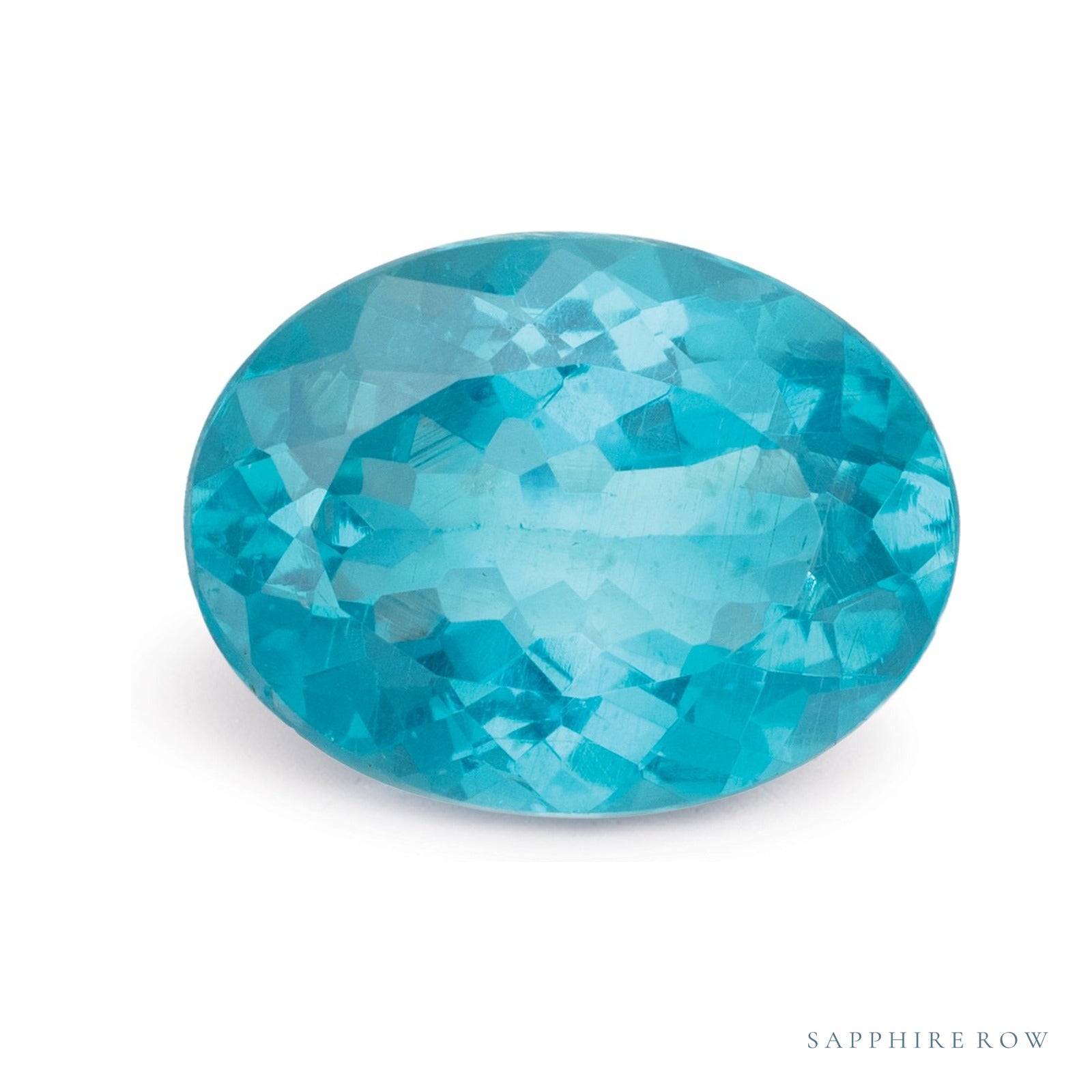 4.46 ct natural blue apatite from Madagascar, oval cut | Sapphire Row · cut4