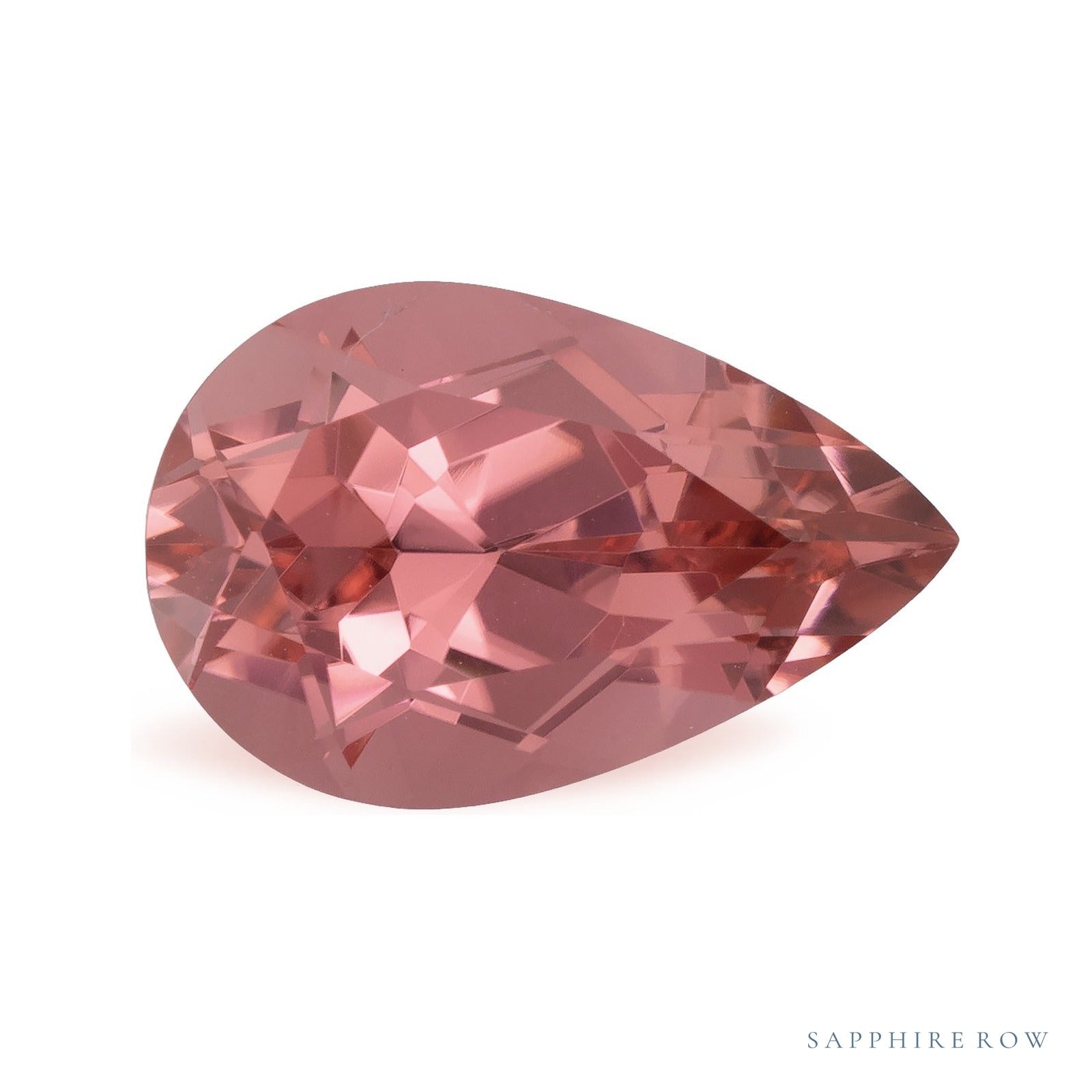 4.43 ct natural pink tourmaline from Madagascar, pear cut | Sapphire Row · cut4