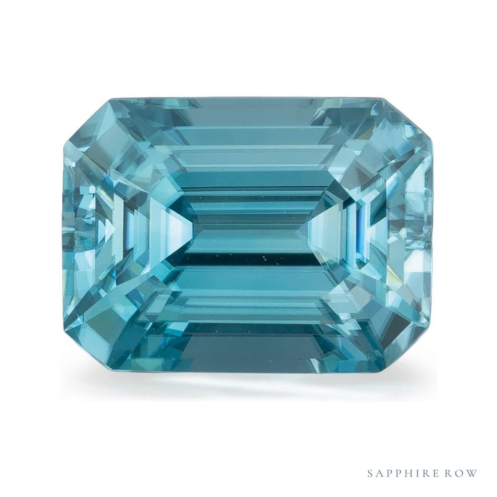 4.42 ct natural blue zircon from Cambodia, emerald cut | Sapphire Row · cut4
