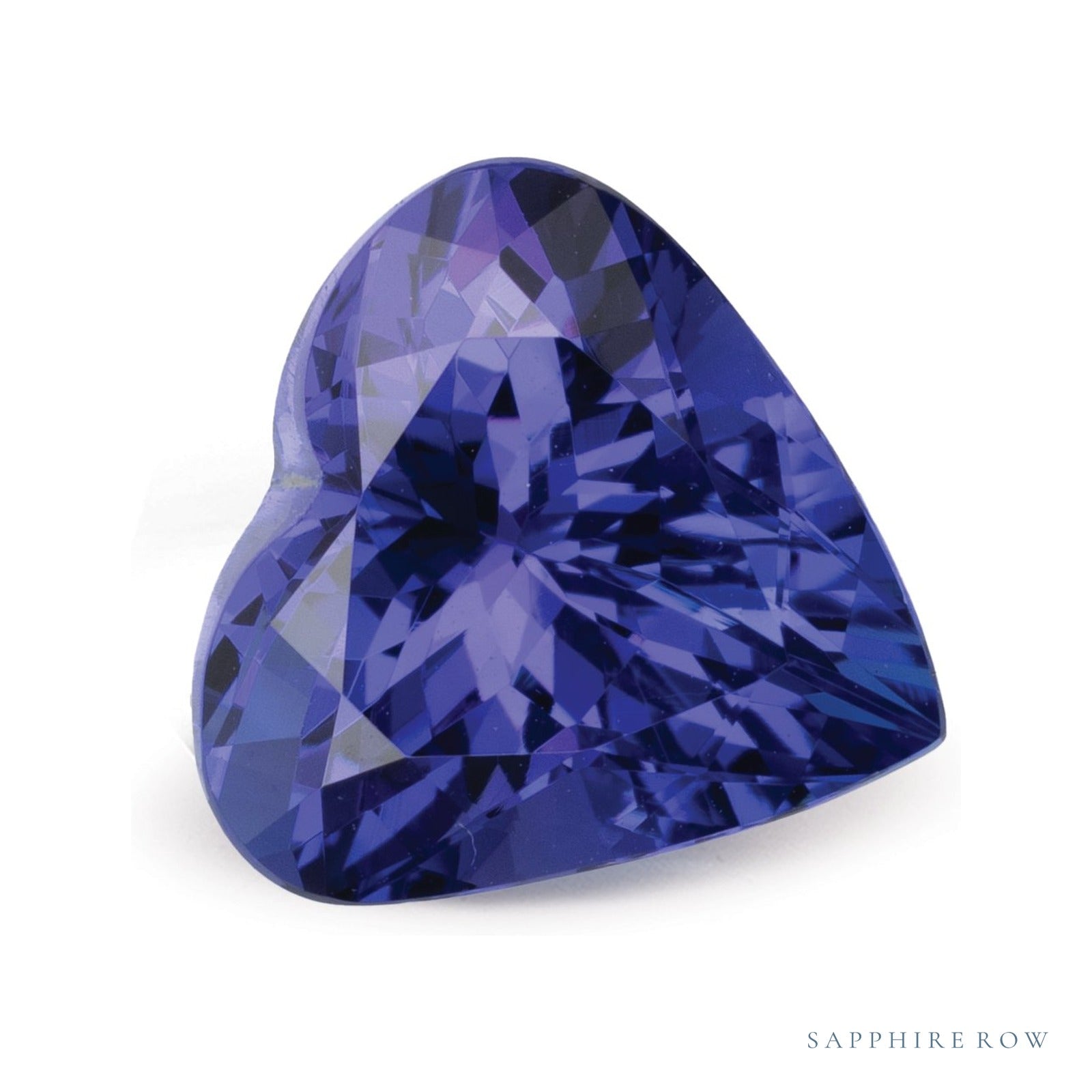 4.35 ct natural blue tanzanite from Tanzania, heart cut | Sapphire Row · cut4