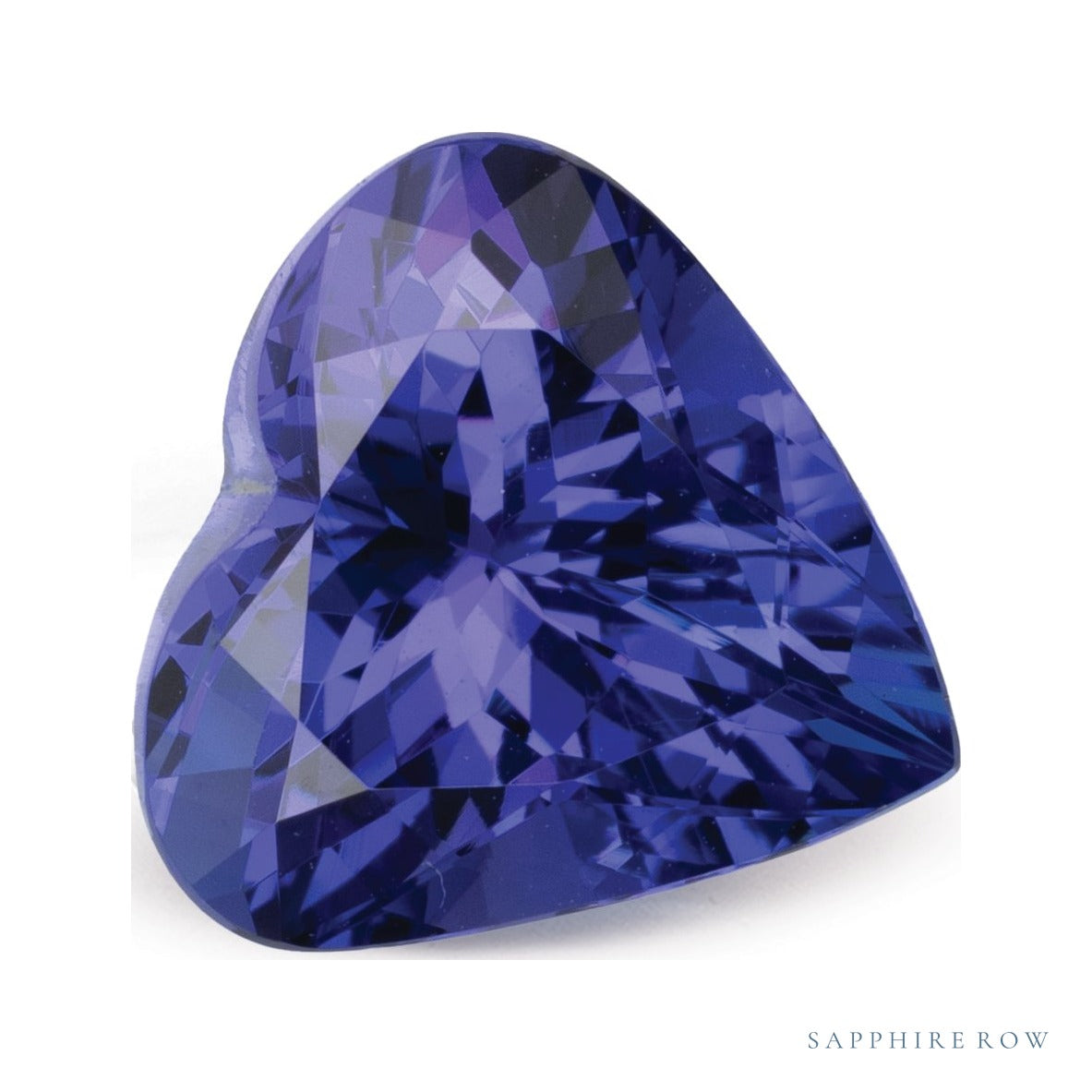 4.35 ct natural blue tanzanite from Tanzania, heart cut | Sapphire Row · cut7