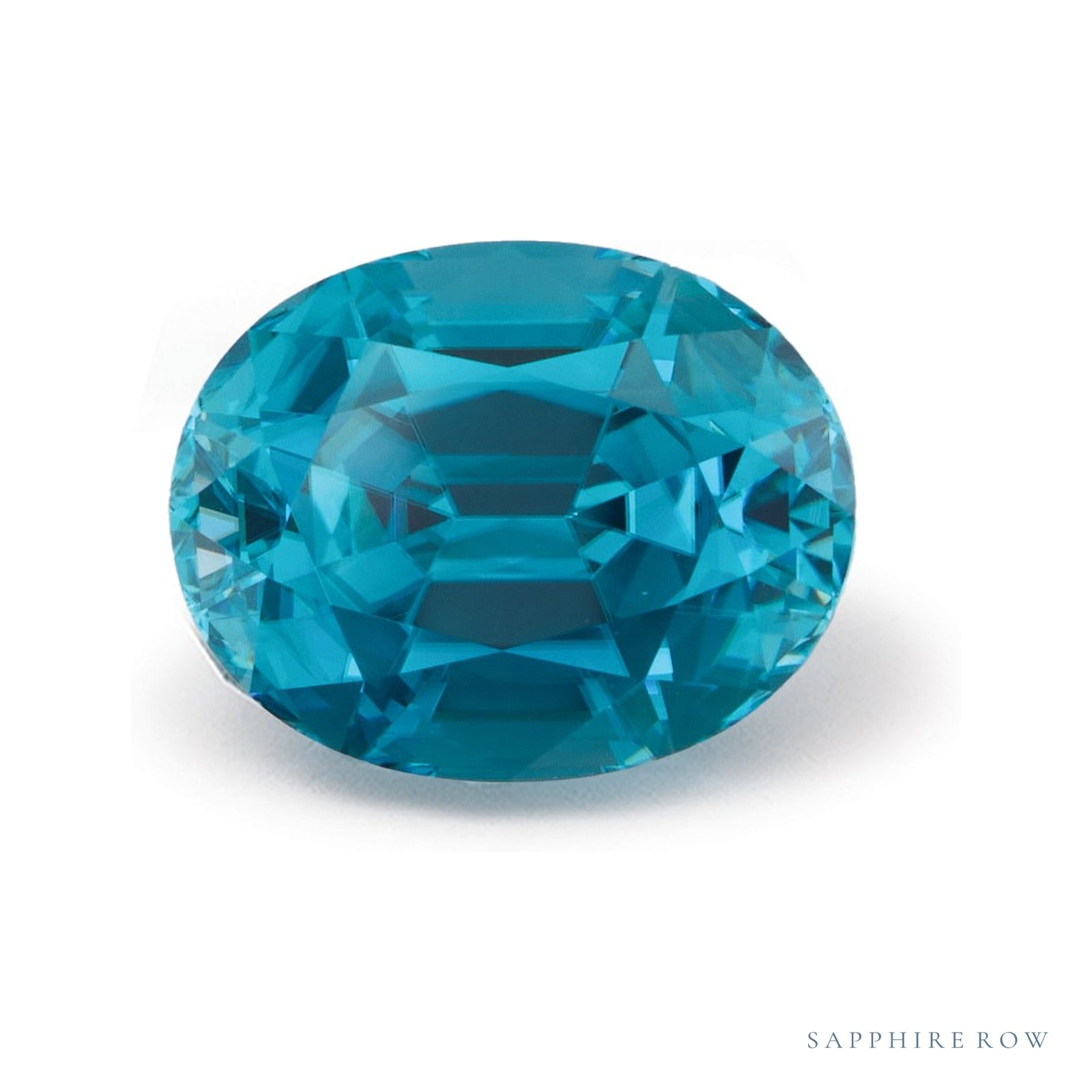 4.34 ct natural blue zircon from Cambodia, oval cut | Sapphire Row · cut4