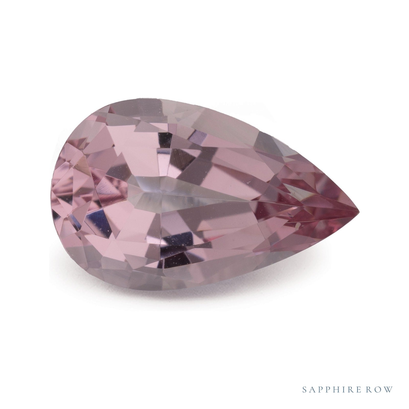 4.34 ct natural pink morganite from Nigeria, pear cut | Sapphire Row · cut4