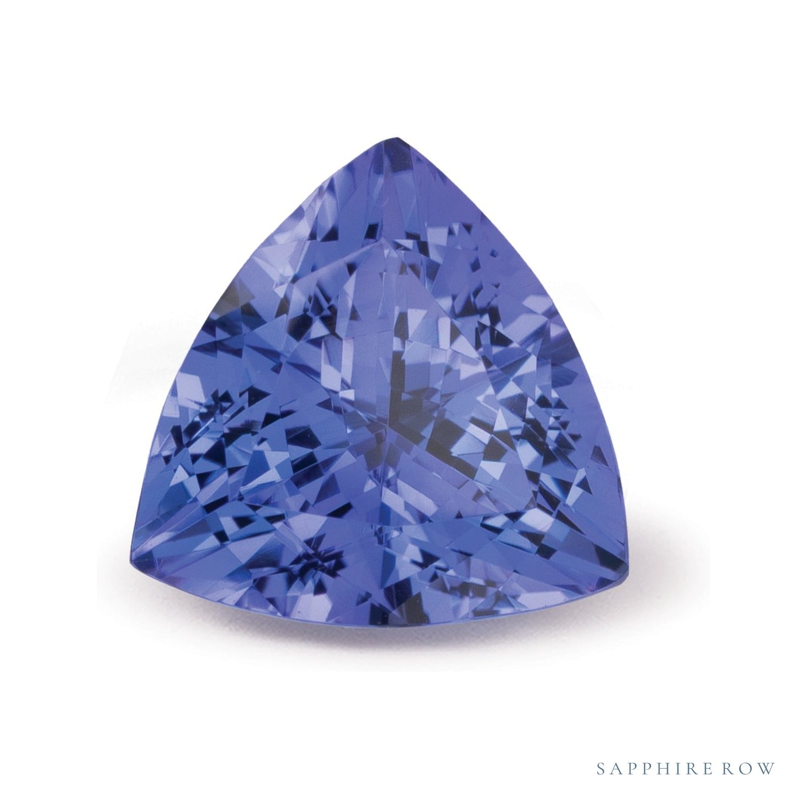 4.25 ct natural blue tanzanite from Tanzania, trillion cut | Sapphire Row · cut4