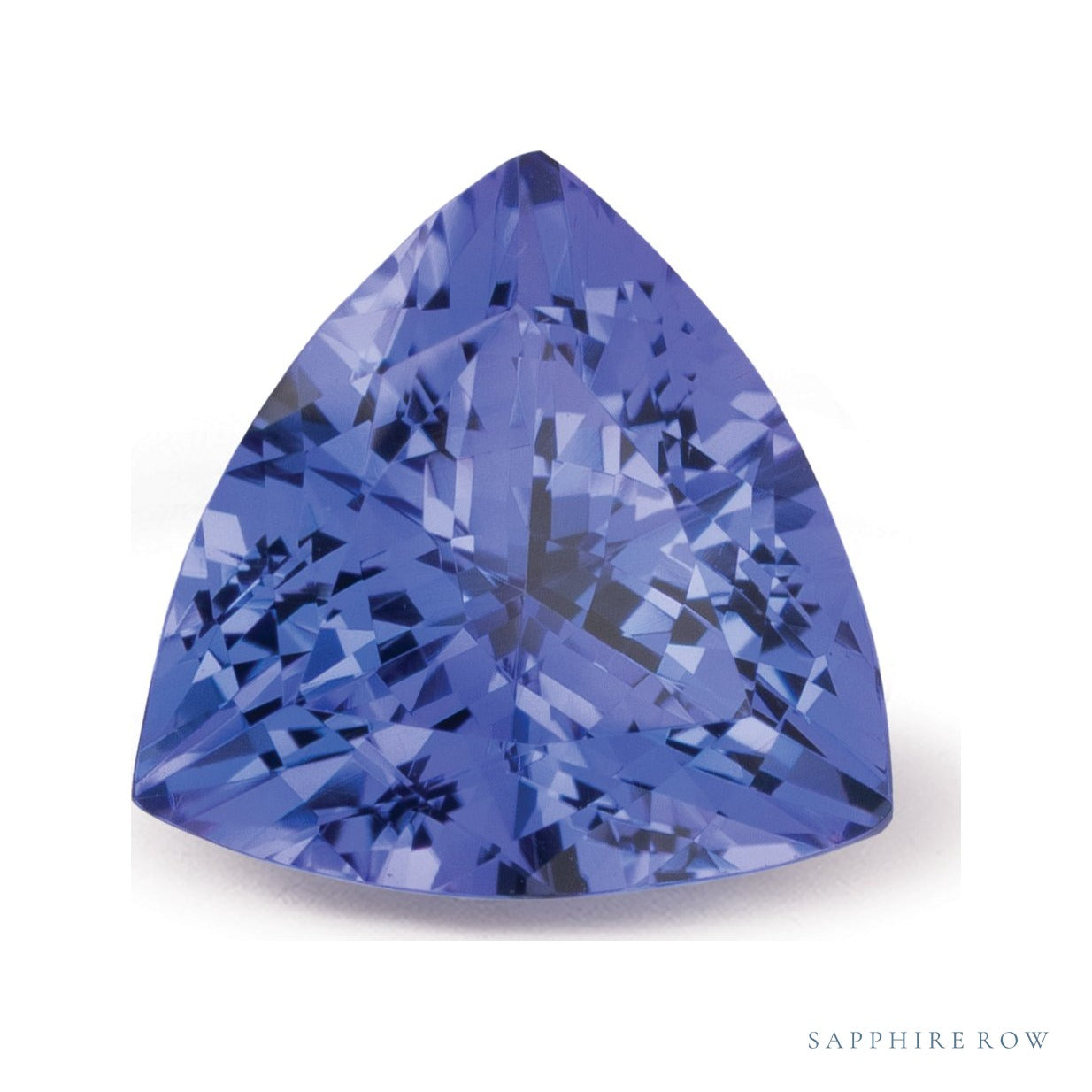 4.25 ct natural blue tanzanite from Tanzania, trillion cut | Sapphire Row · cut7
