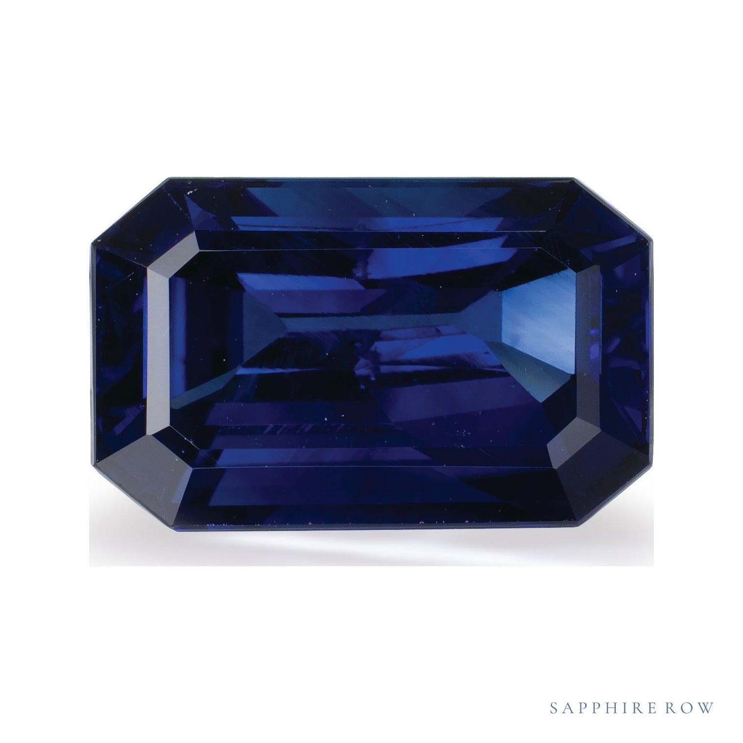 4.20 ct natural blue sapphire from Sri Lanka, emerald cut | Sapphire Row · cut7